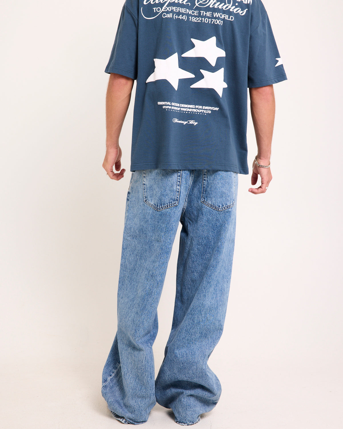 Cormac Baggy Denim Jeans STREAM SKY RETRO