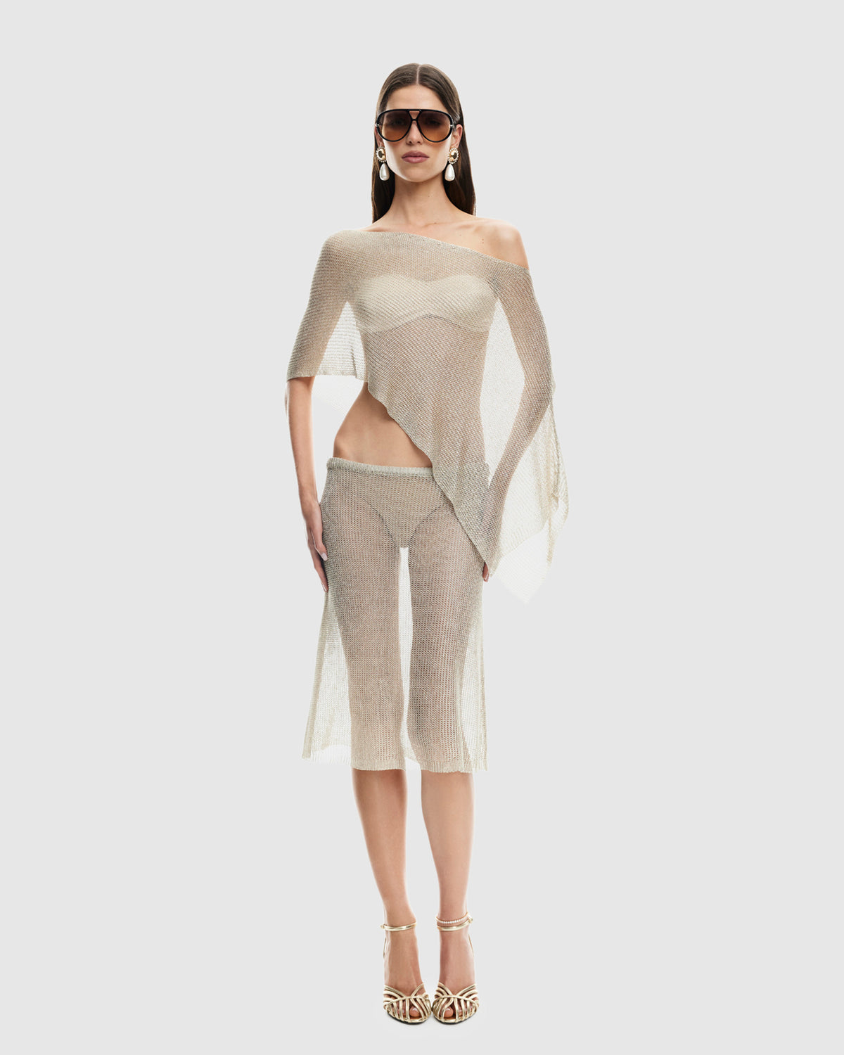 Luminous Midi Skirt TOPAZ
