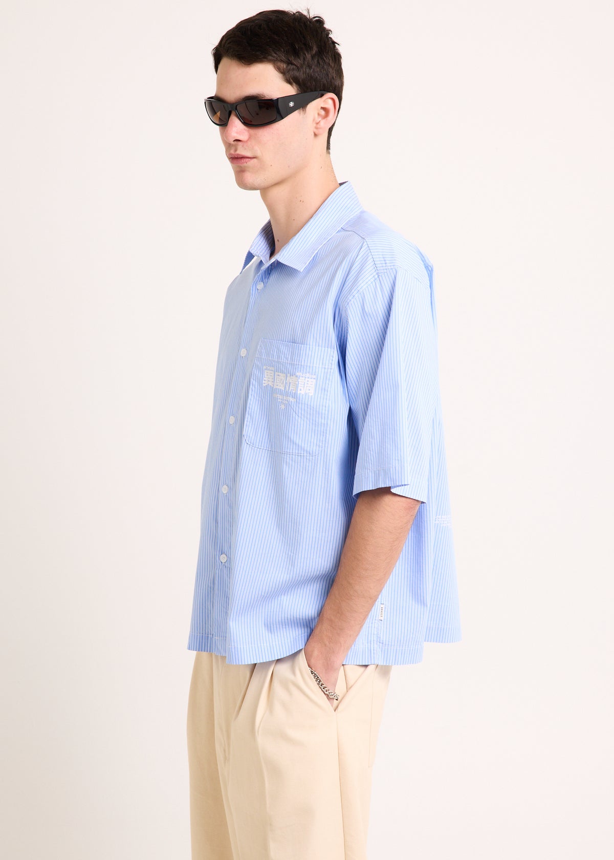 Honolulu Cropped Shirt BLUE