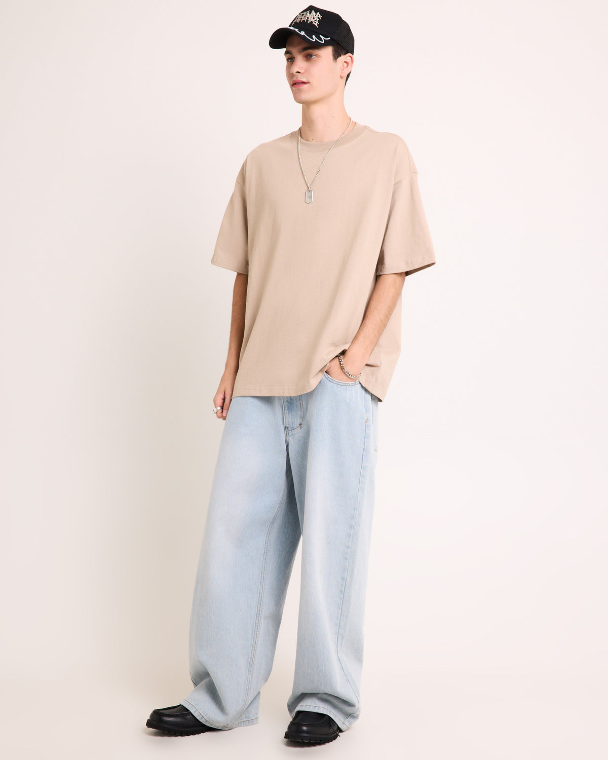 Heavy Crop T-Shirt STONE