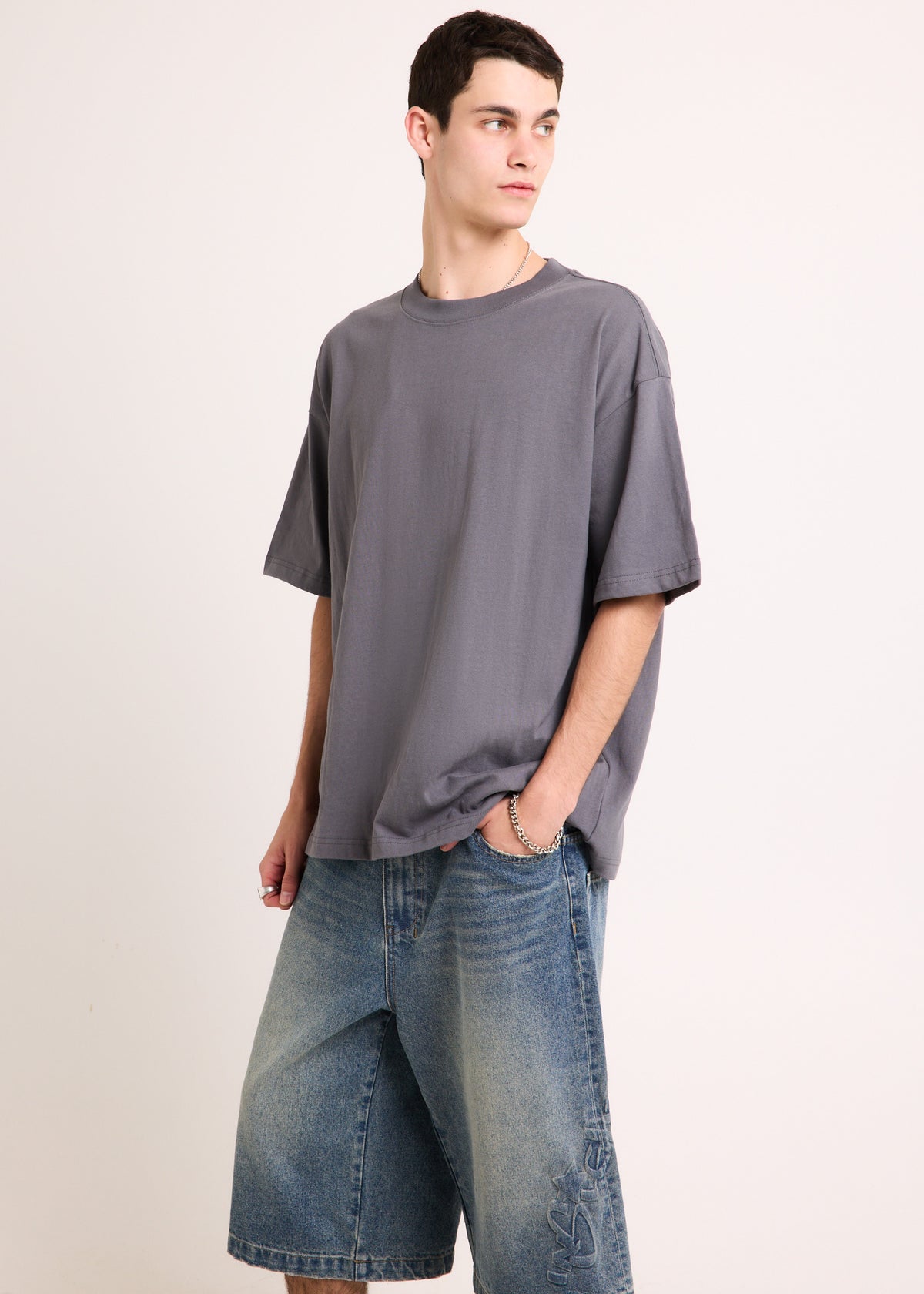 Heavy Crop T-Shirt FROST MARL