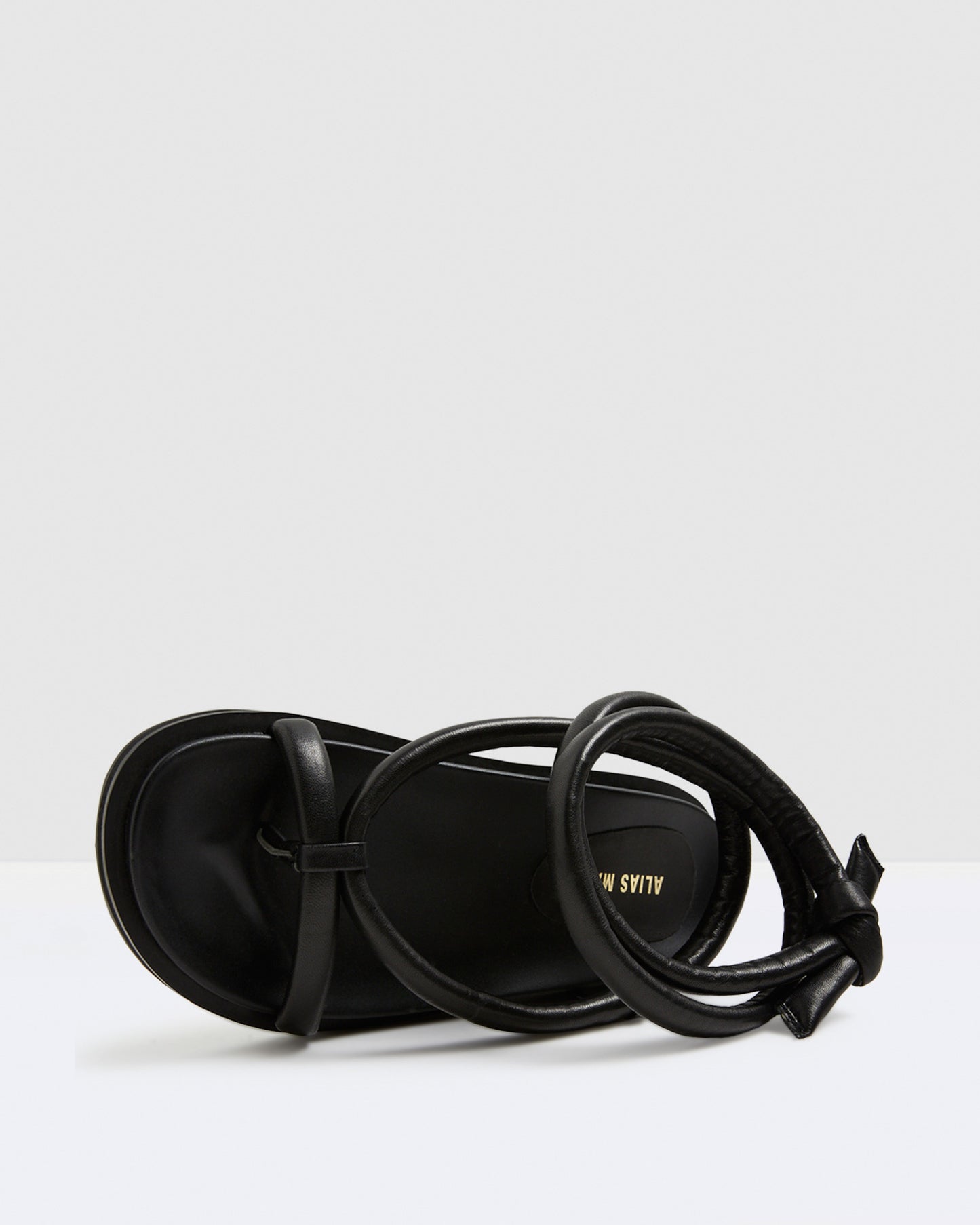 Soki Leather Sandals Black