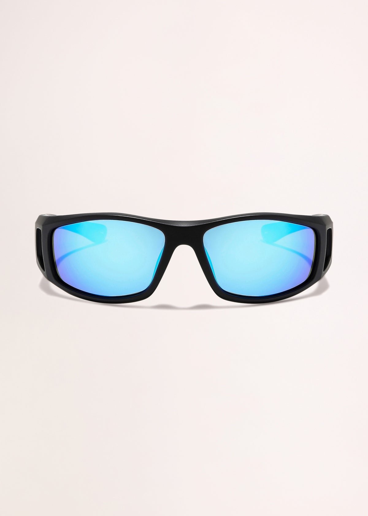 Dragster Sunglass MATTE BLACK / BLUE REFLECTIVE POLARISED