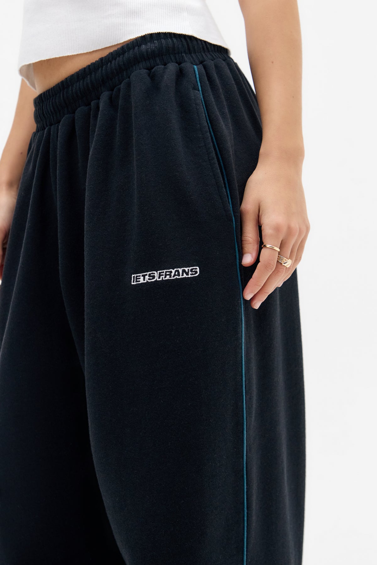 Harri Wide Leg Jogger Pants BLACK-0010