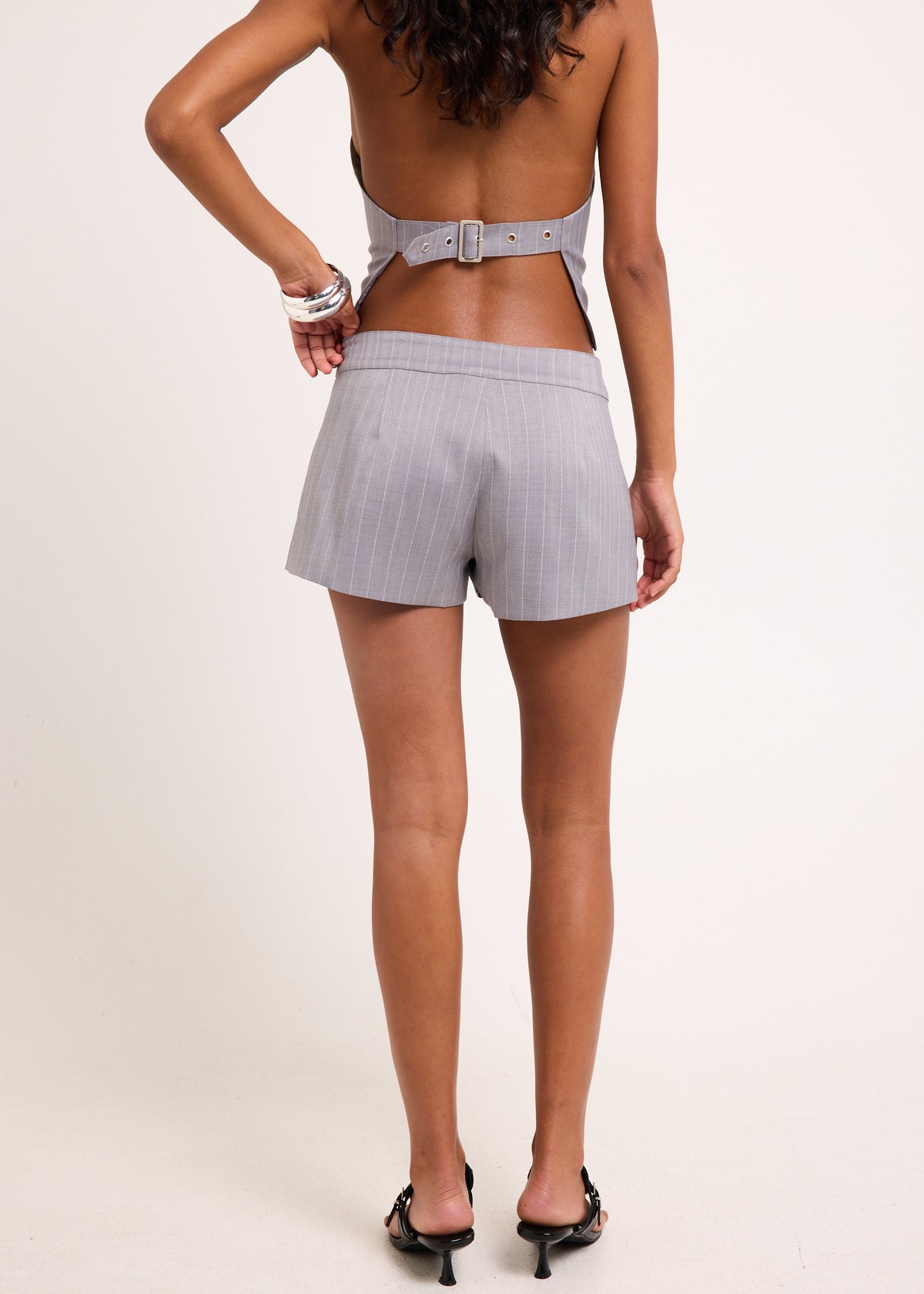 Eliana Striped Short PEBBLE