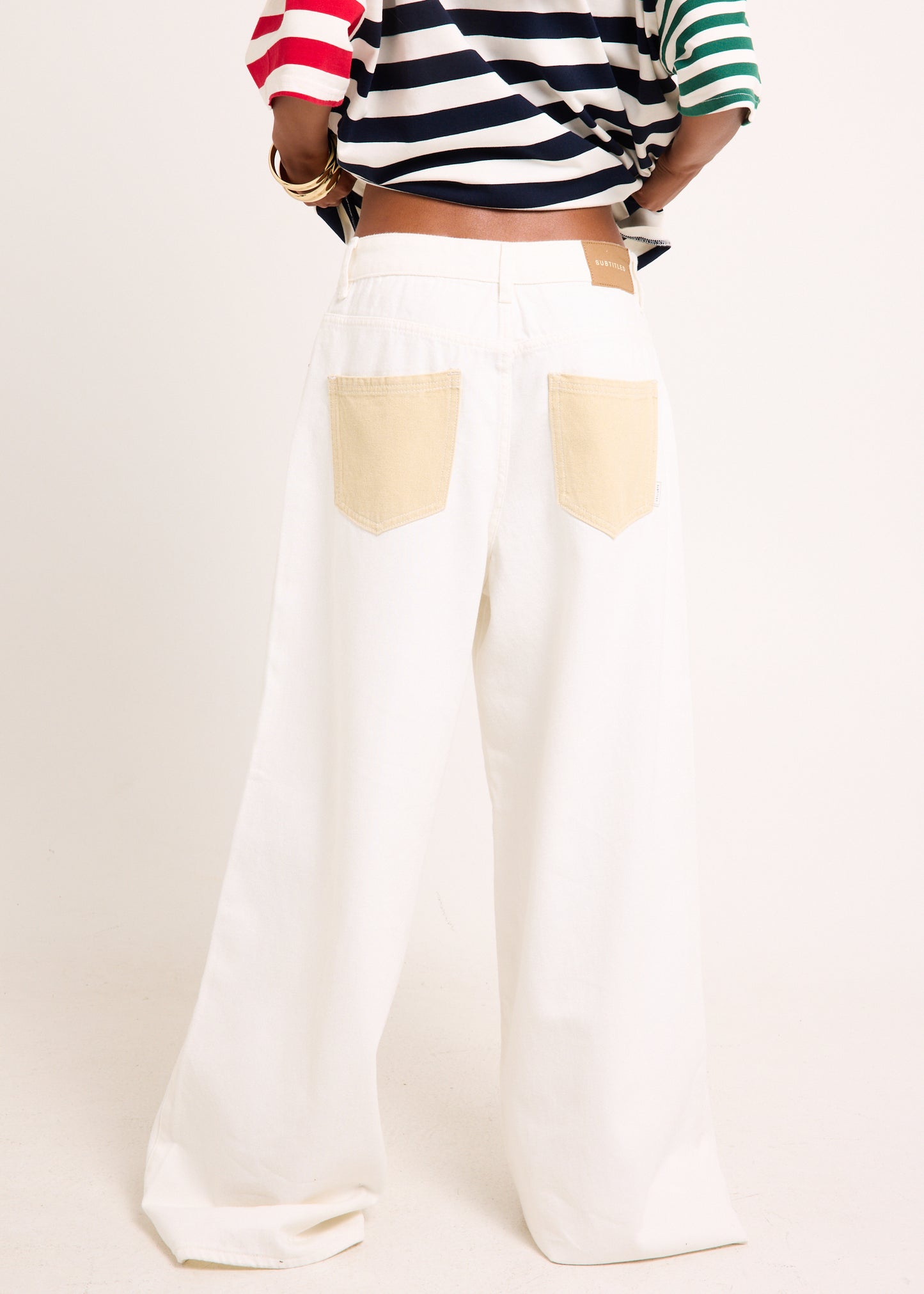 Aria Two Tone Relaxed Denim Jeans