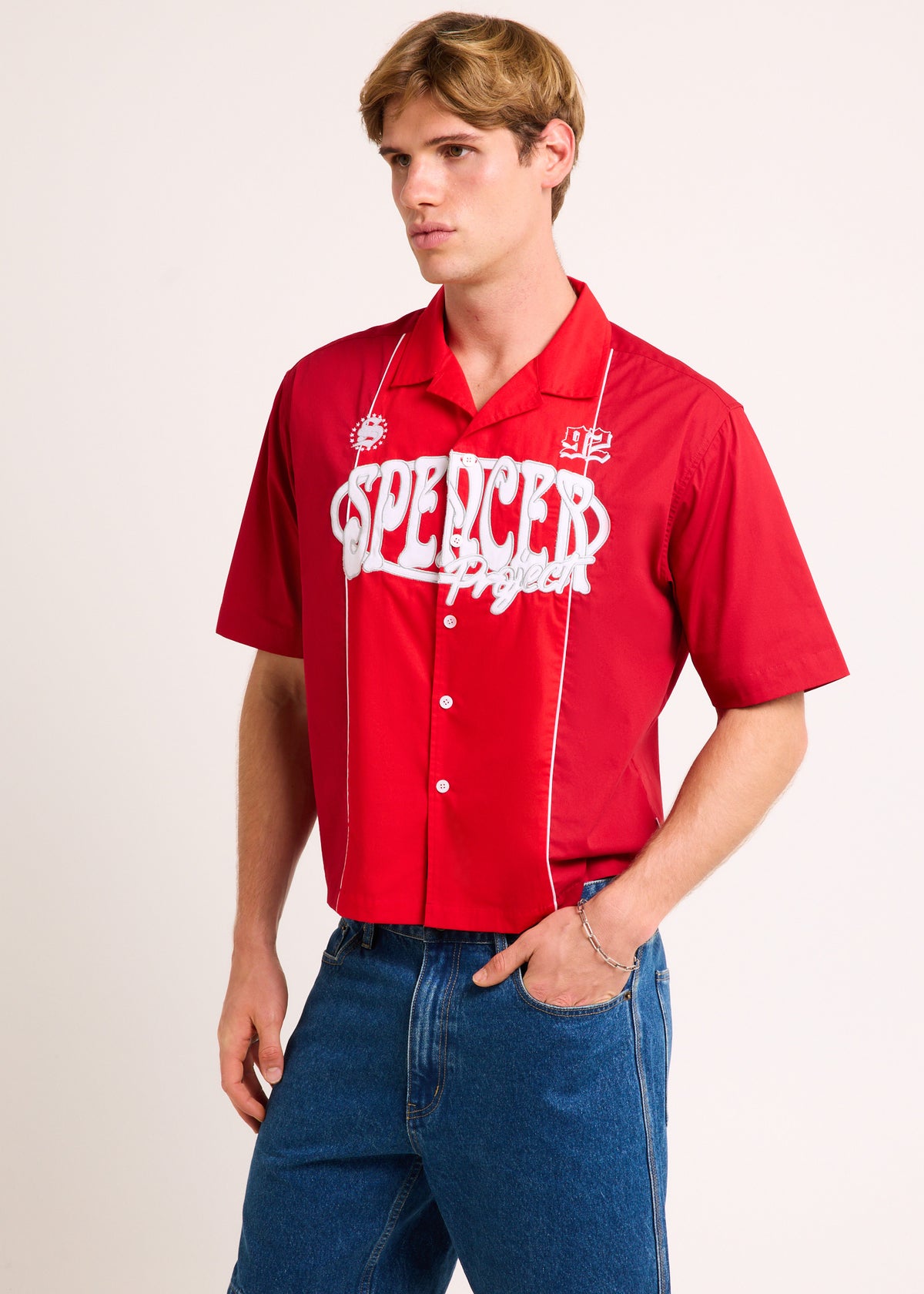 Varsity Dept Short Sleeve Shirt RED
