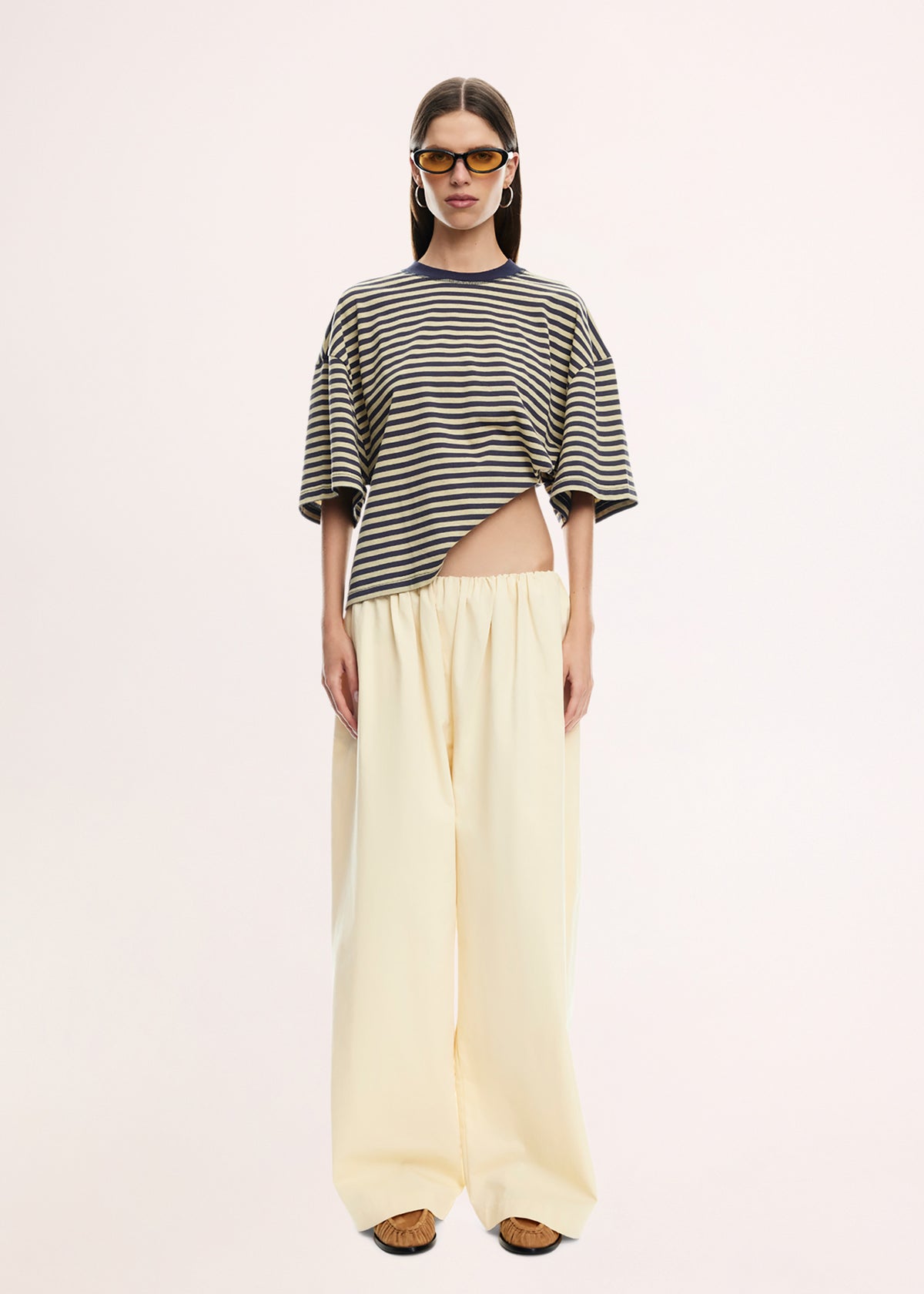 Bloom Short Sleeve T-Shirt BEIGE STRIPE