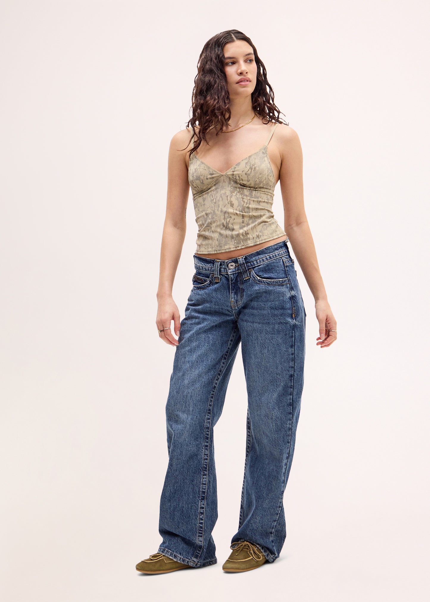 BDG Je T'aime Camo Print Cami Top