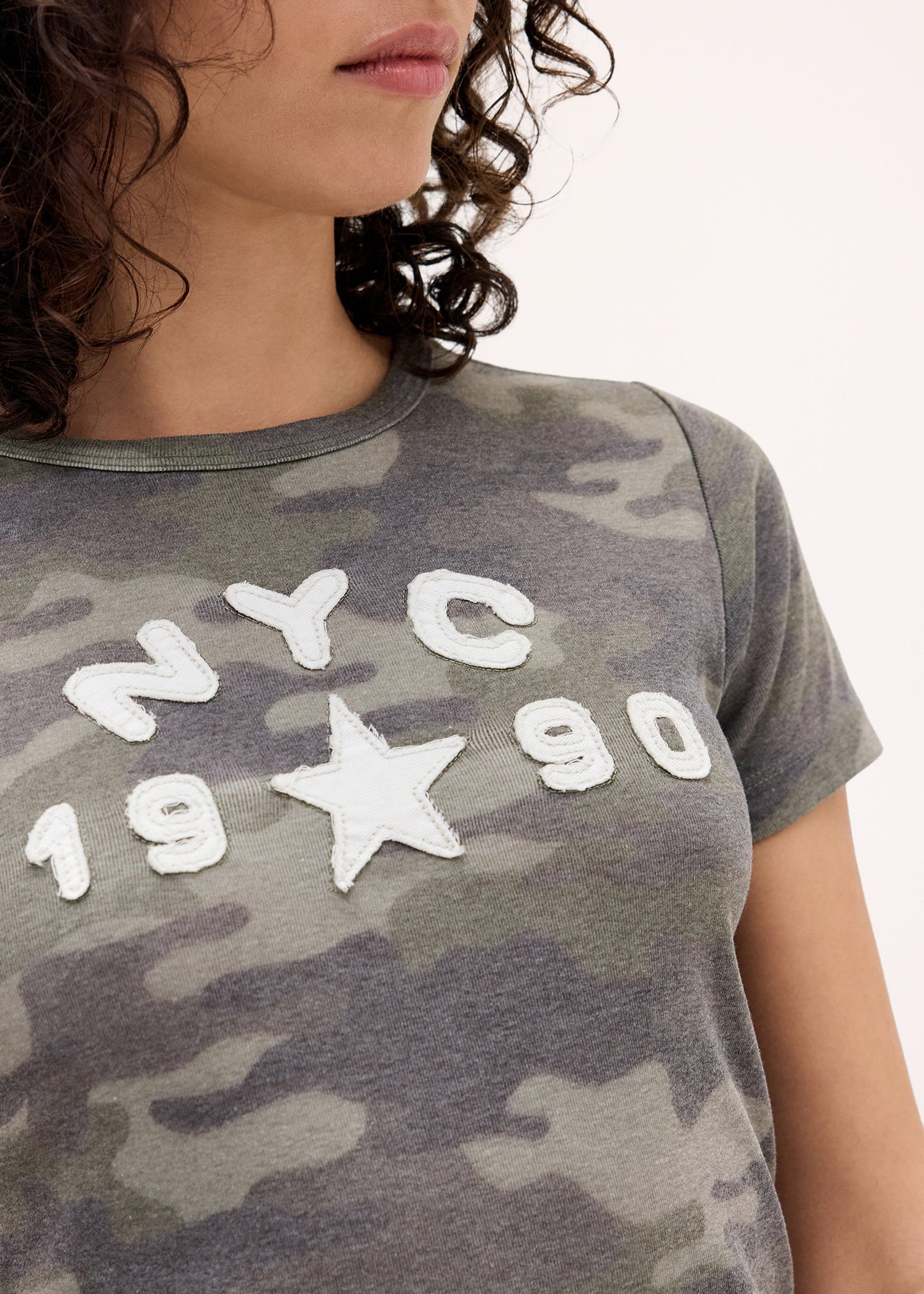 BDG NYC 1990 Graphic Camo Baby Tee