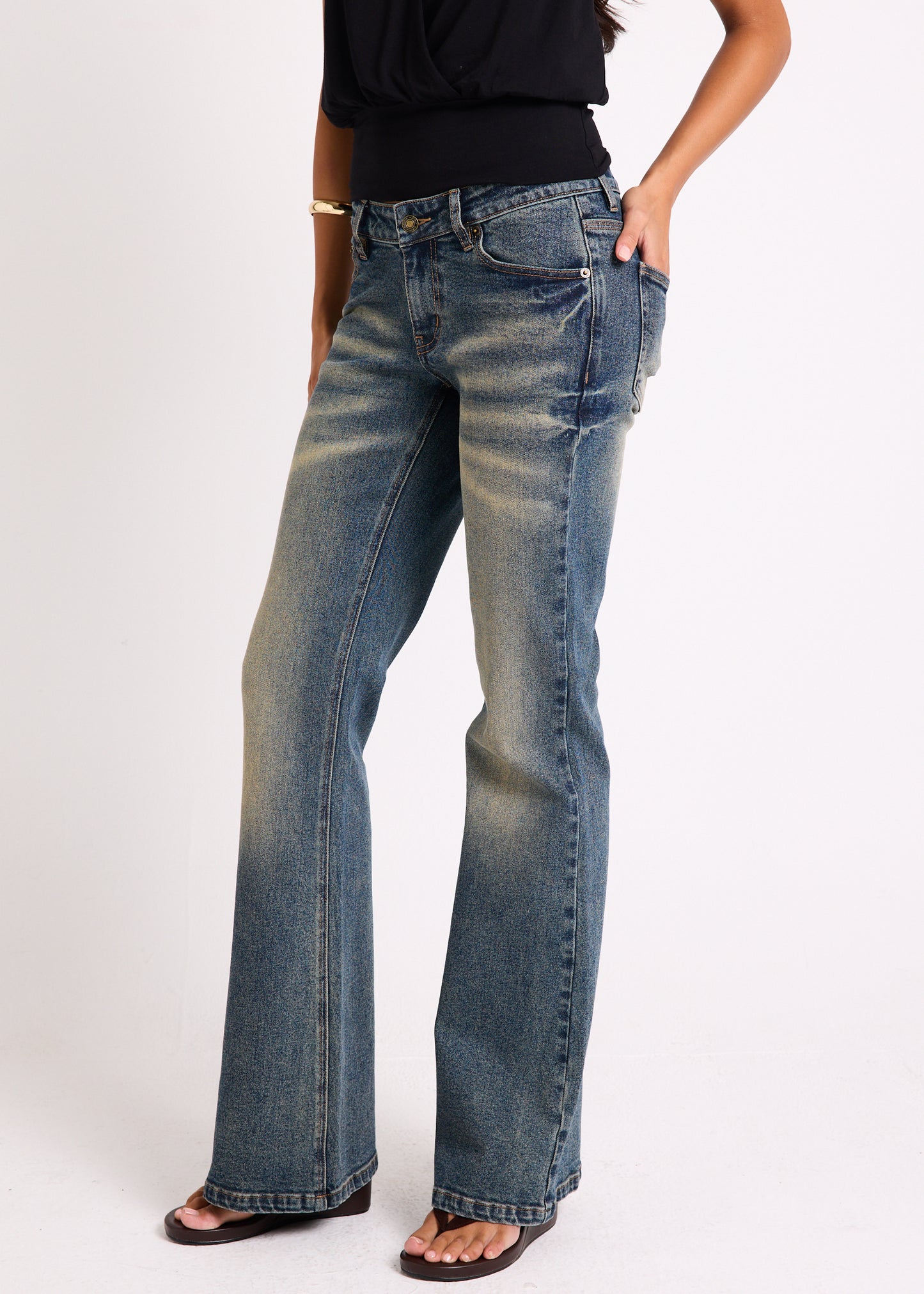 Alyssa V Waisted Denim Jeans