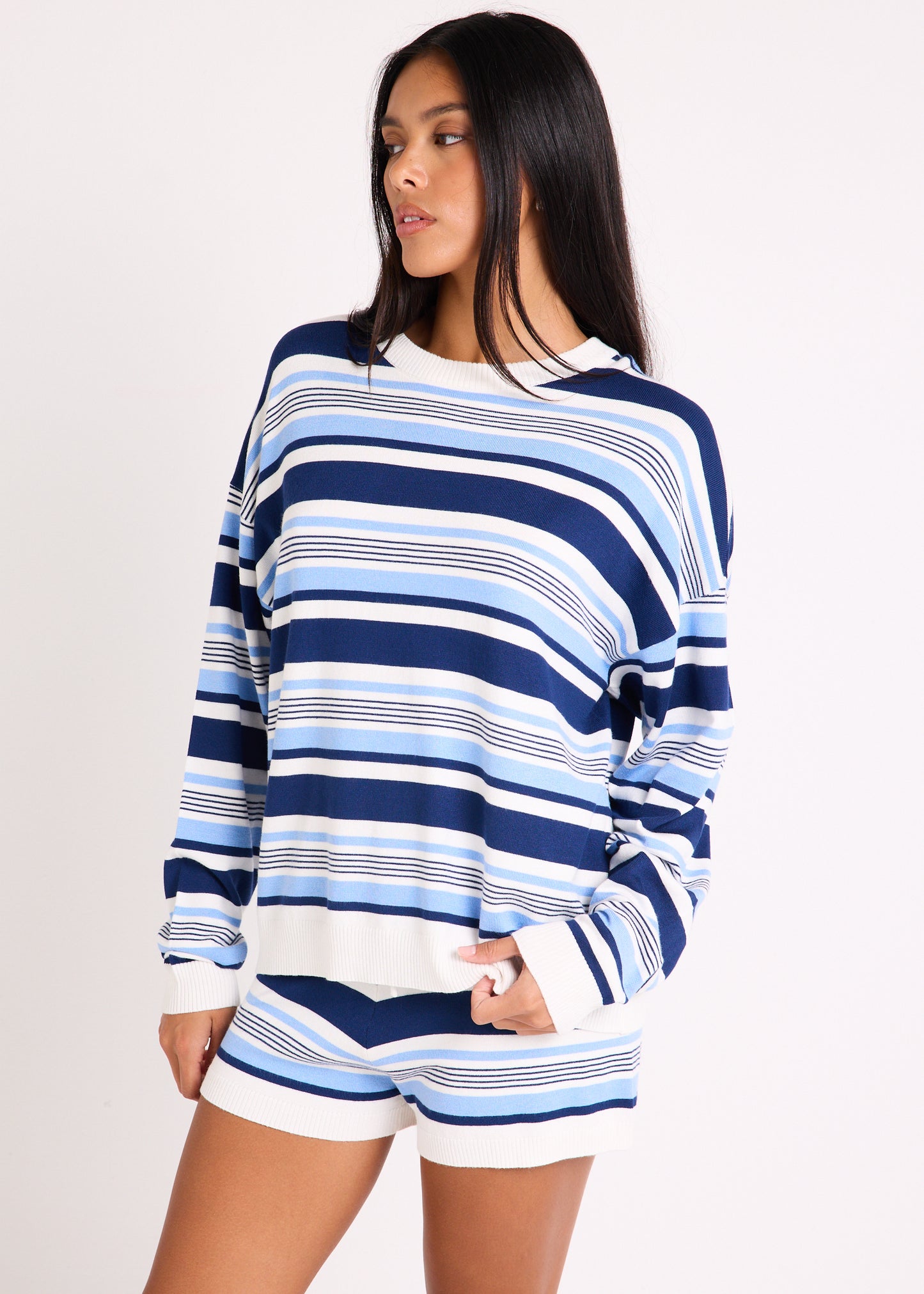 Chiara Stripes Knit Shorts