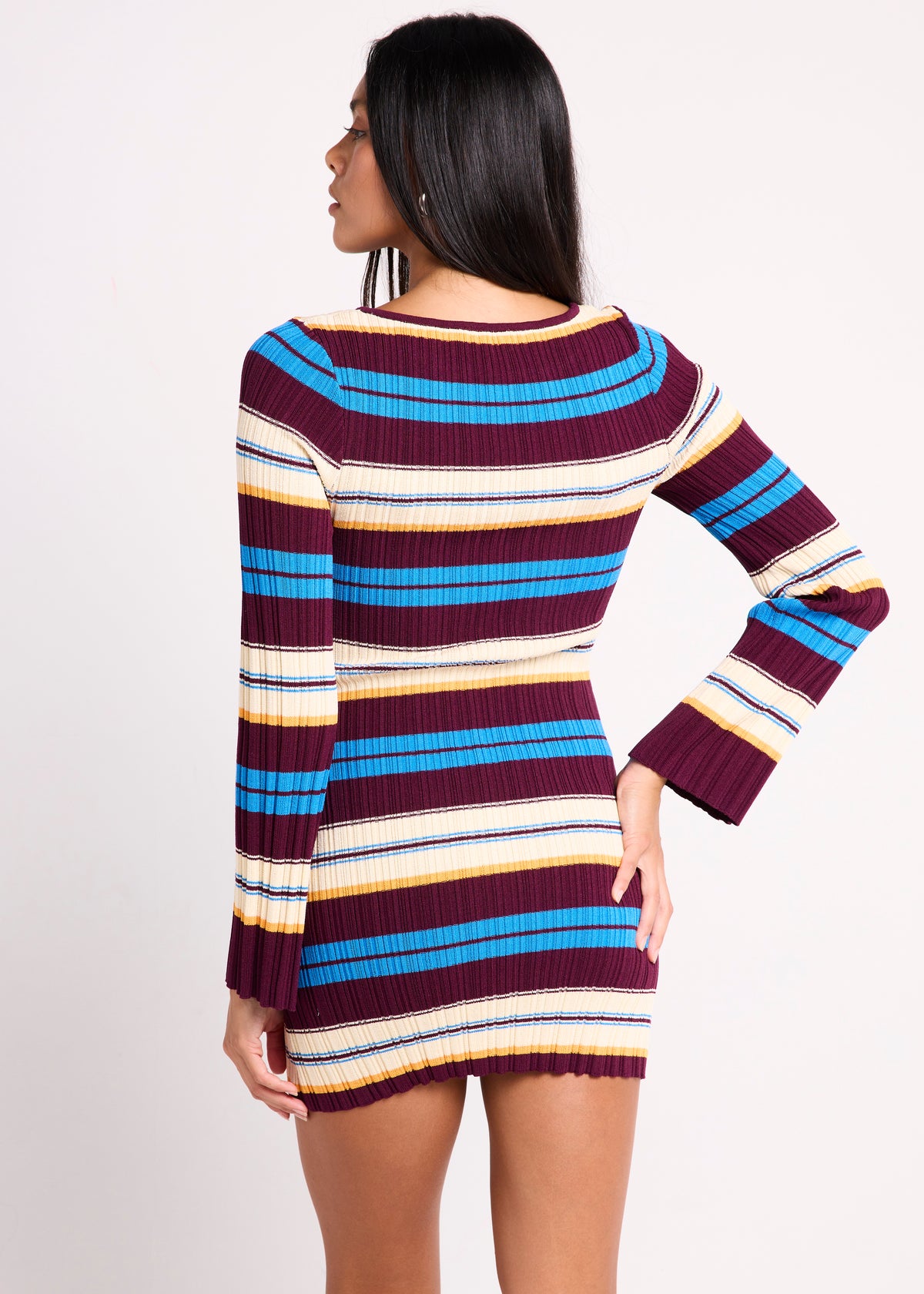 Tahlia Long Sleeve Knit Dress STRIPE