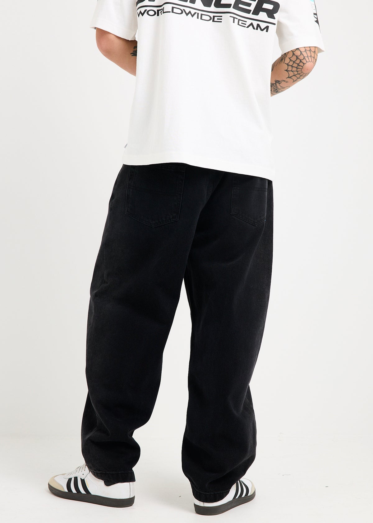 Zag Wide Boy Denim Jeans BLACK
