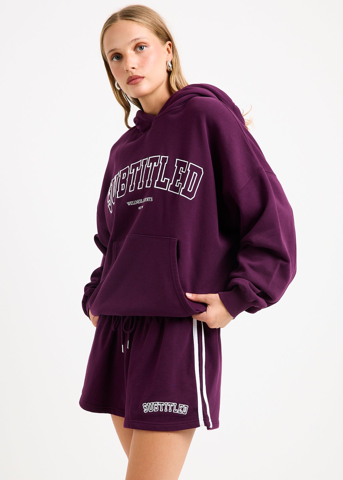 NYC Oversized Hoodie EGGPLANT