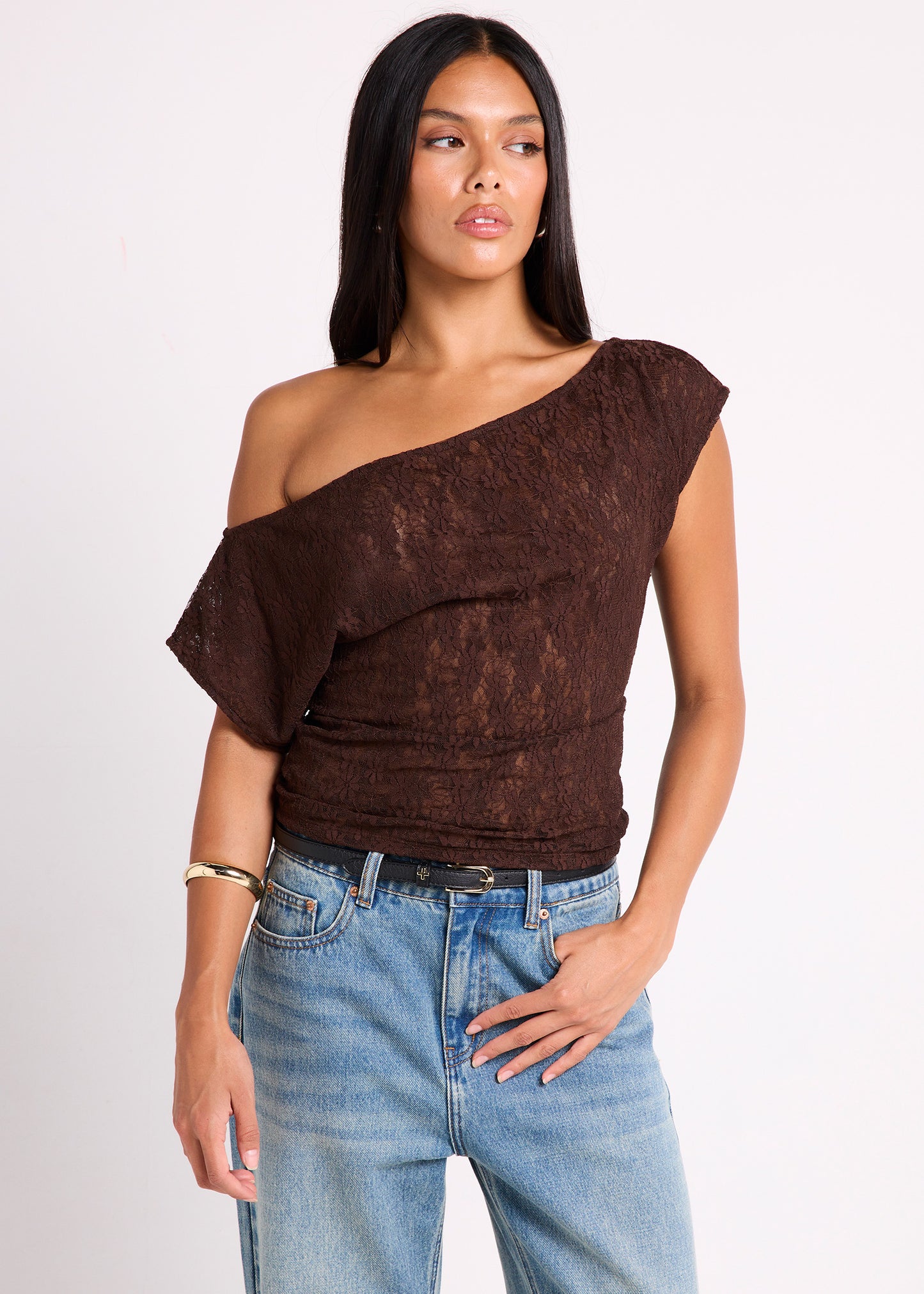 Natalie Lace Slouch Top
