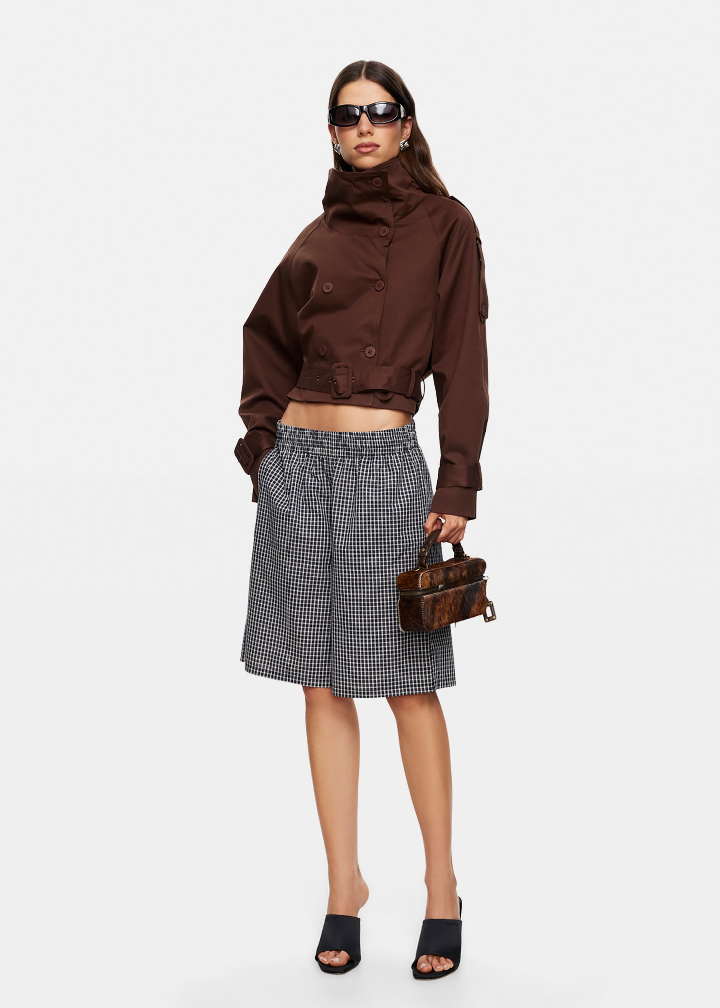 Blanc Cropped Trench