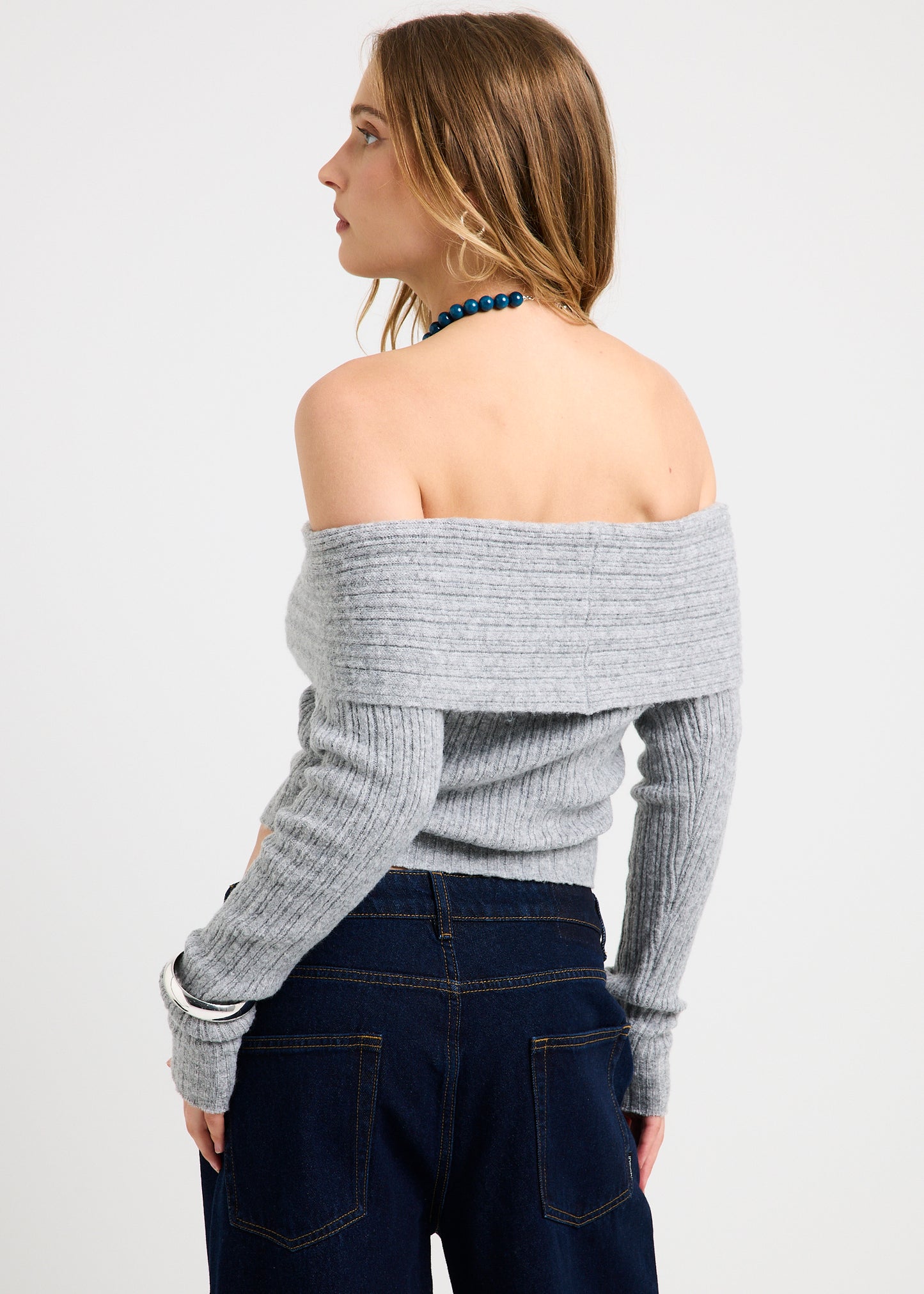 Claudia Off Shoulder Rib Knit Top