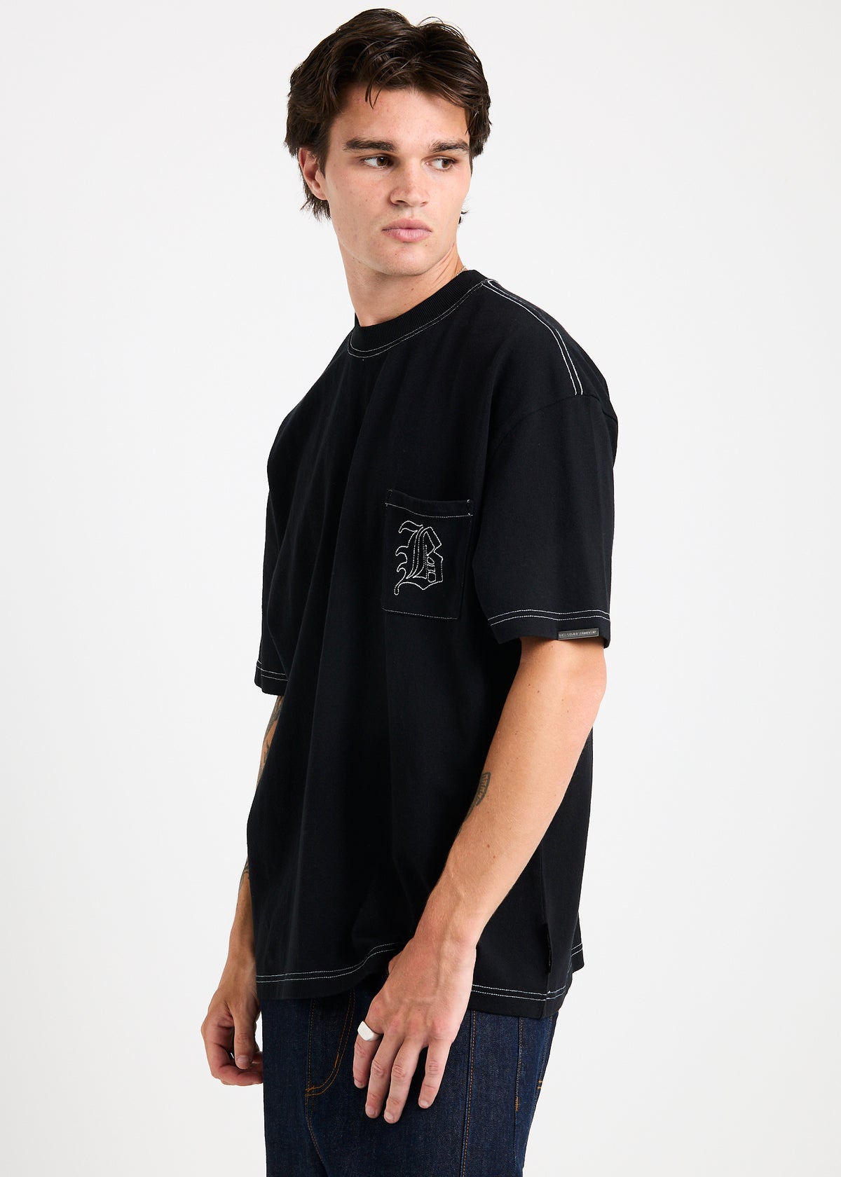 Contrast T-Shirt BLACK