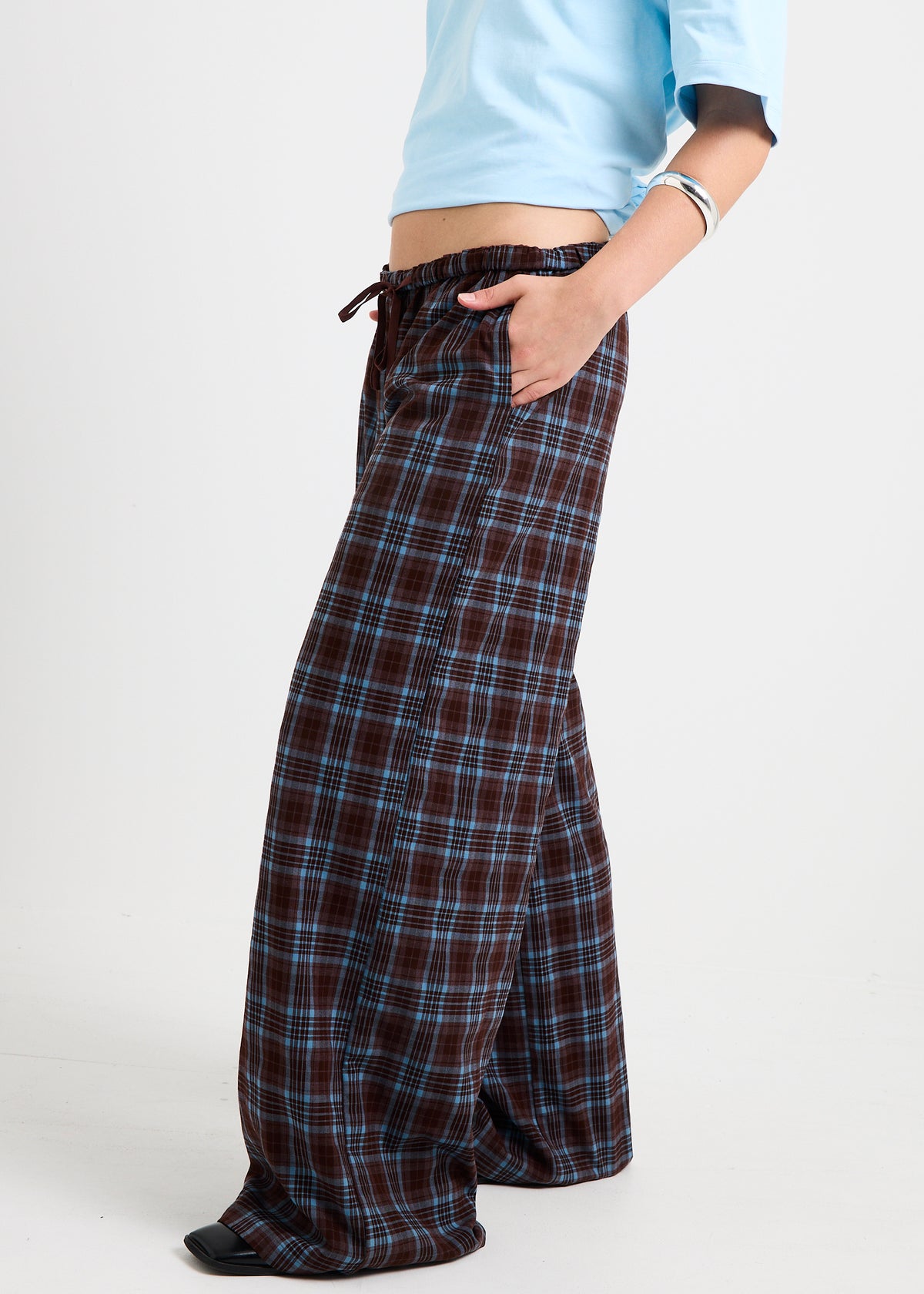 Clio Plaid Wide Leg Pants PLAID