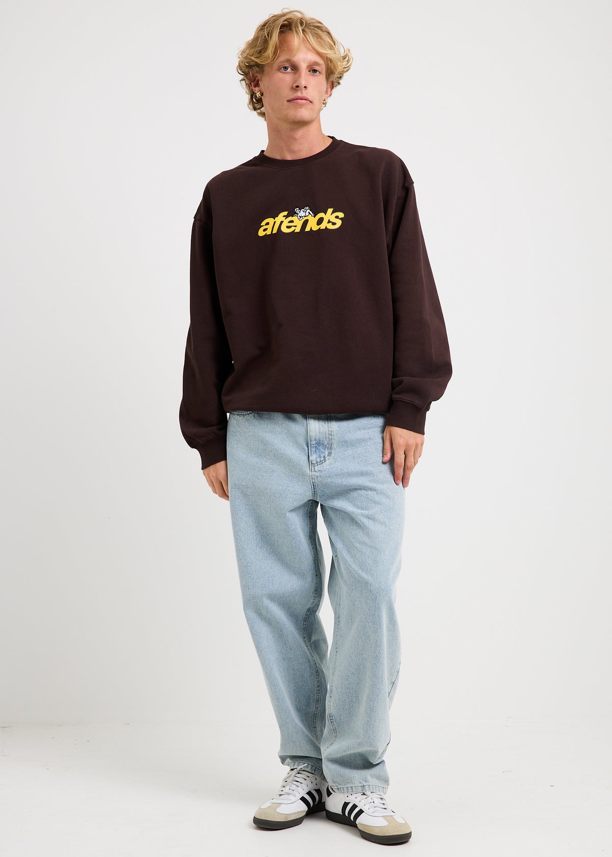 Angel Boy Crew Neck Jumper WASHED COFFEE