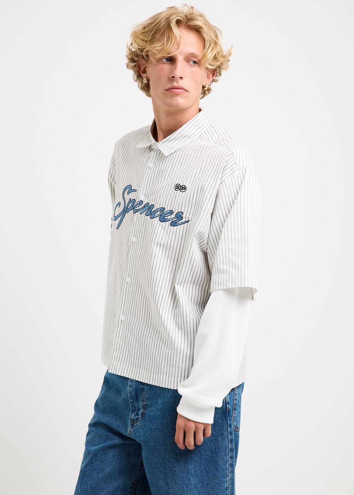 Sweep Double Layer Shirt WHITE