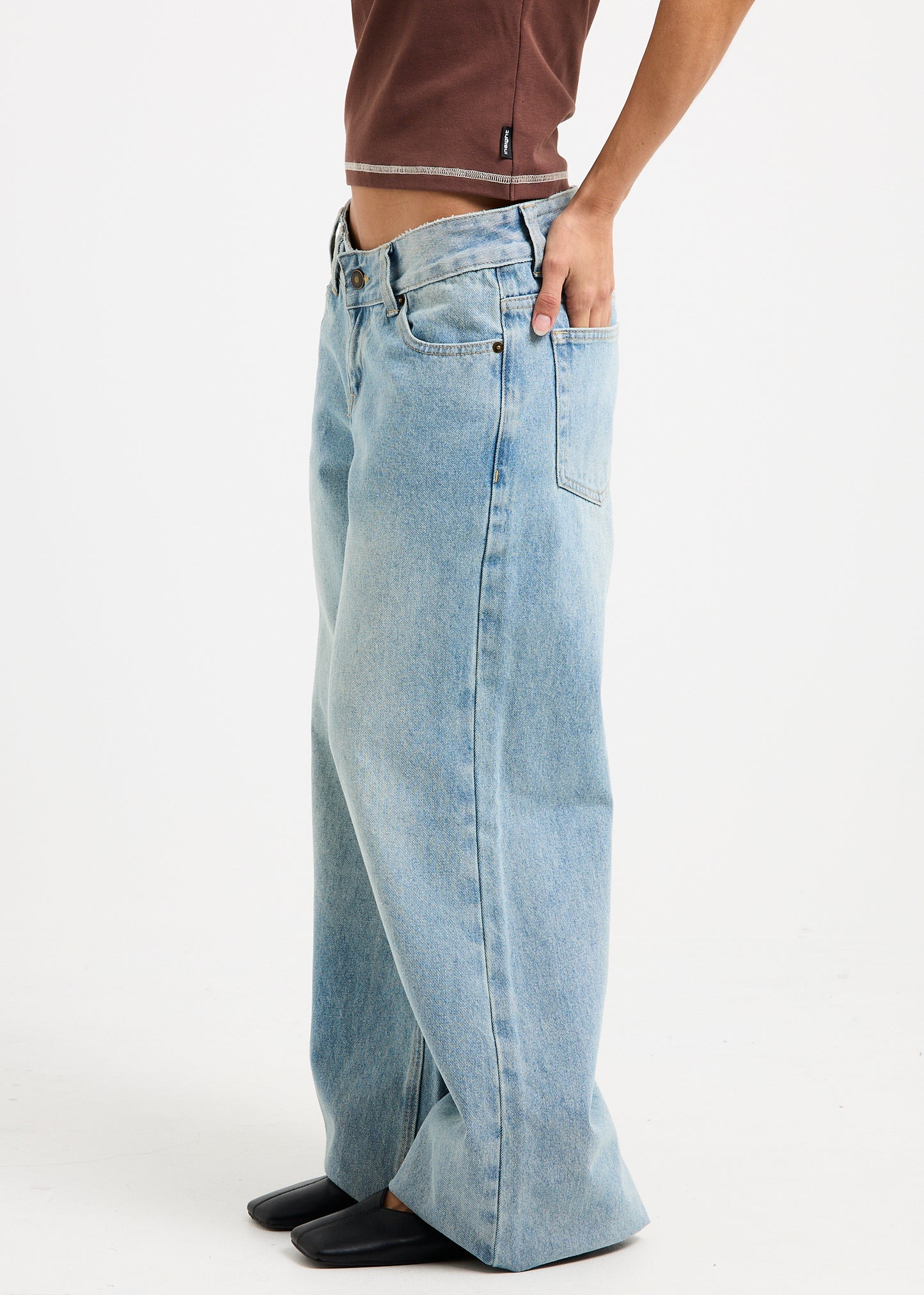 Elise Low Wide Denim Jeans
