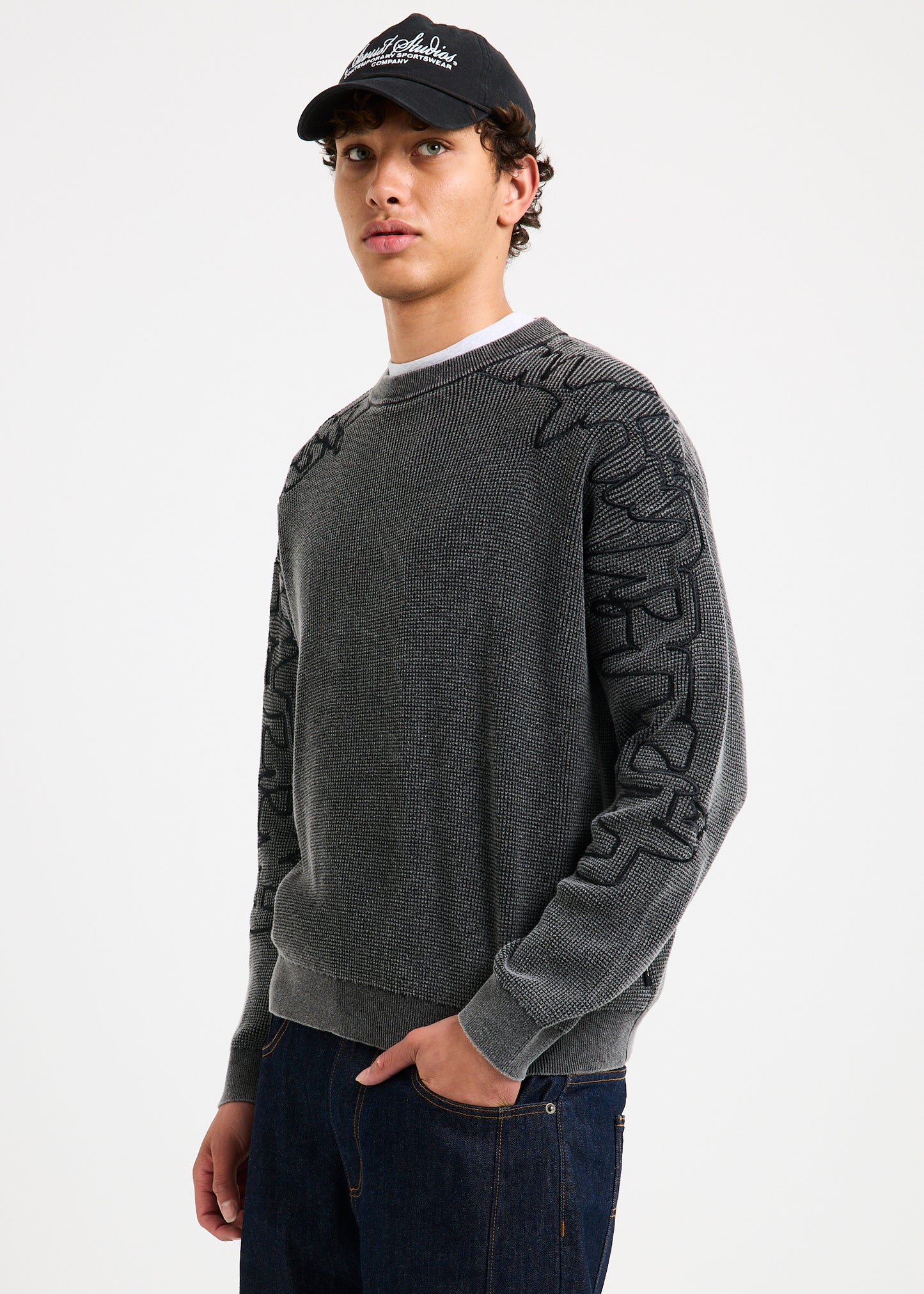 Scrawl Waffle Knit