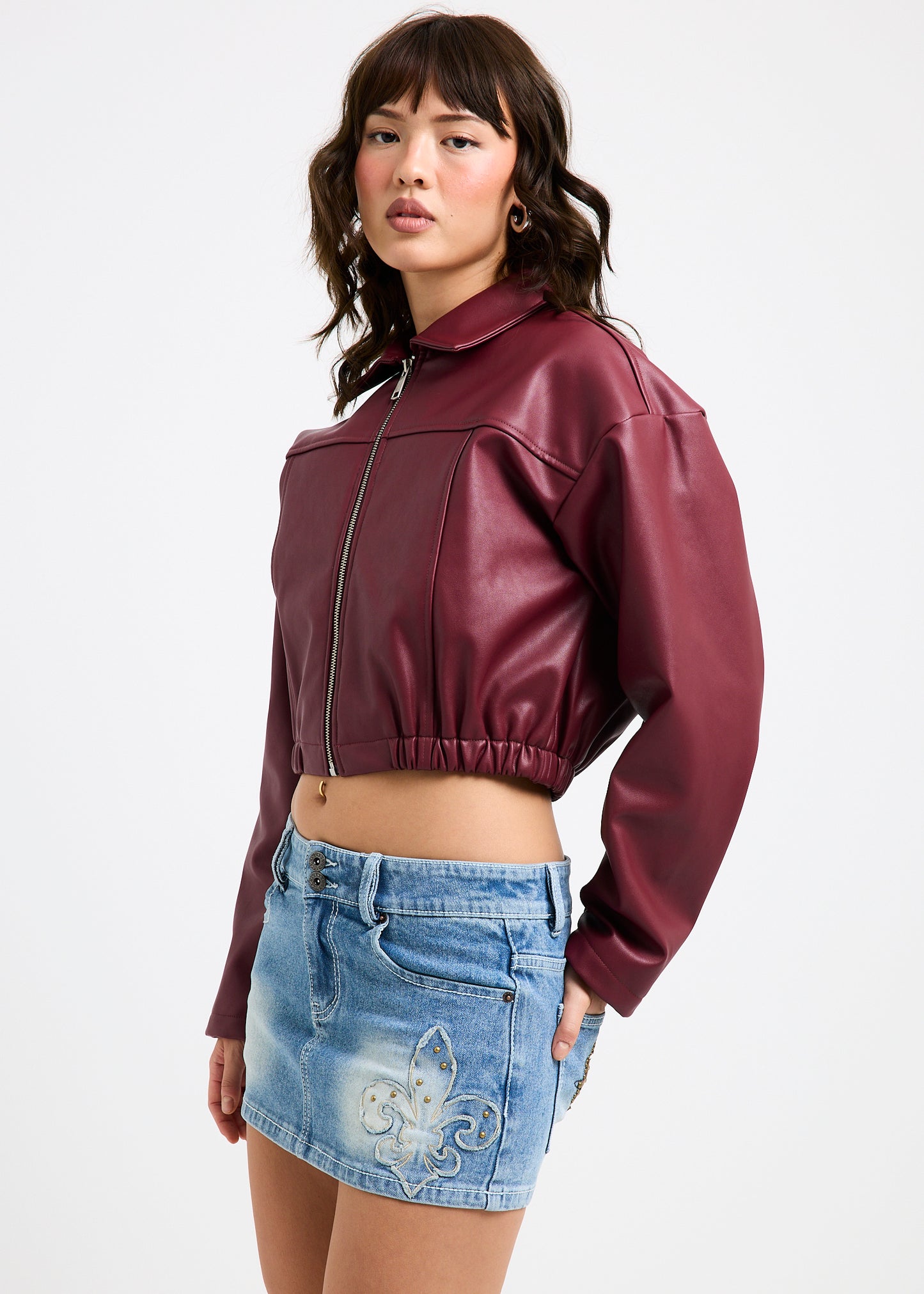 Katana Crop Biker Jacket