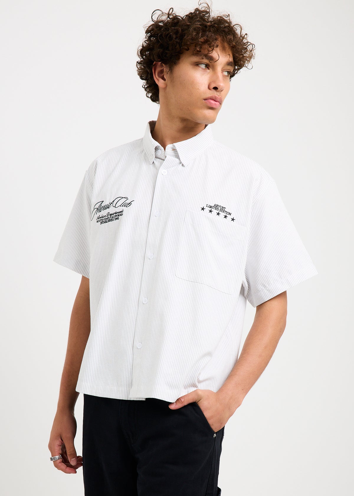 Archive Cropped Short Sleeve Shirt GREY