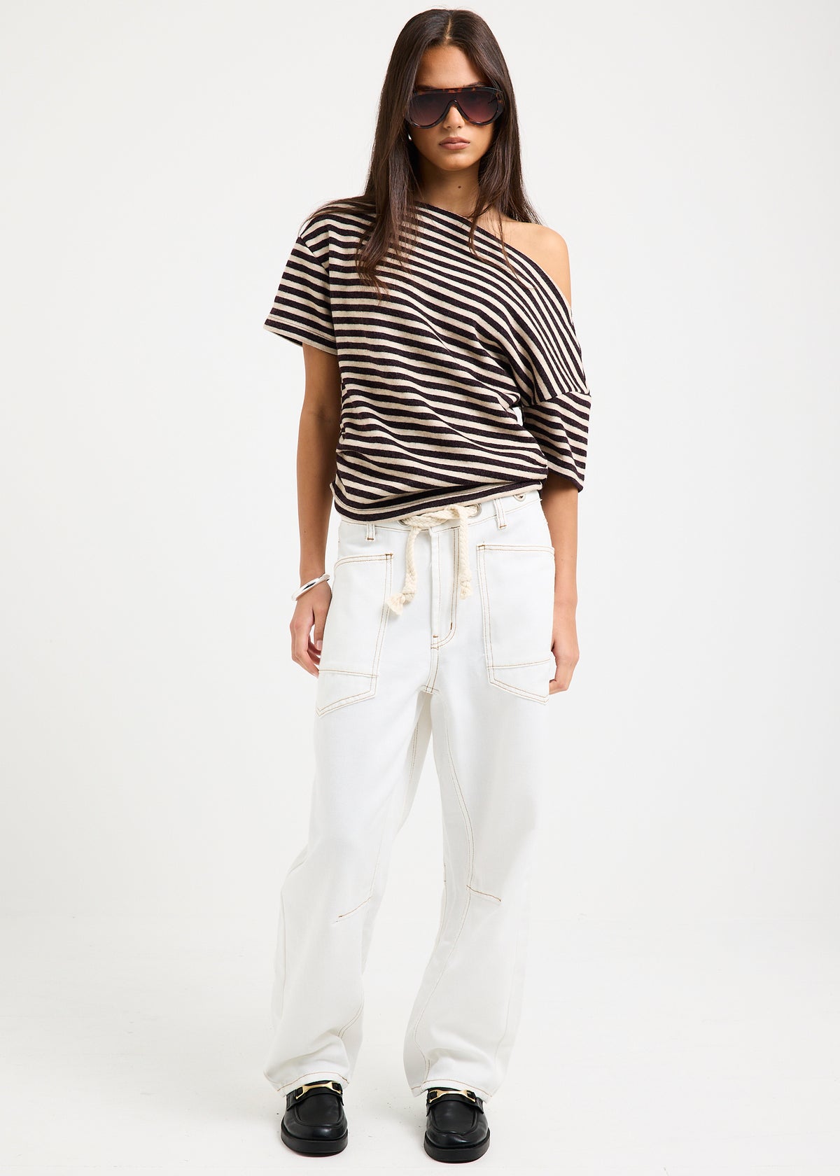 Wildlands Top BEIGE CHOCOLATE STRIPE