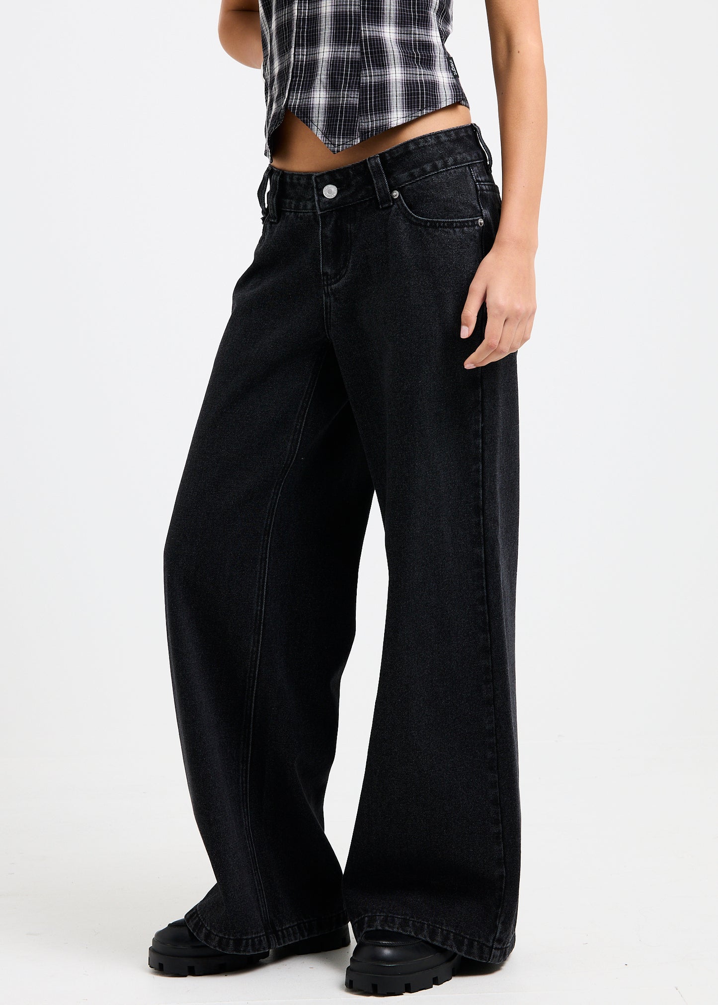 Elise Low Wide Denim Jeans