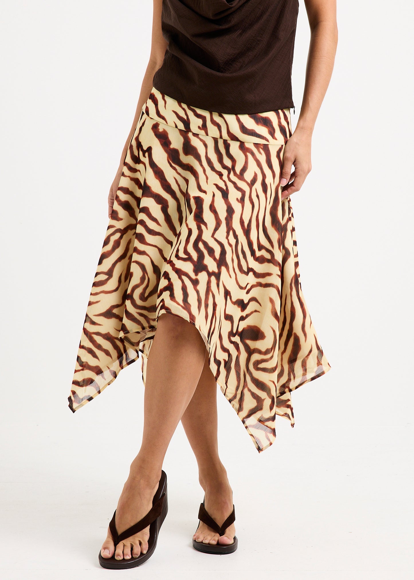 Linda Sheer Slip Midi Skirt