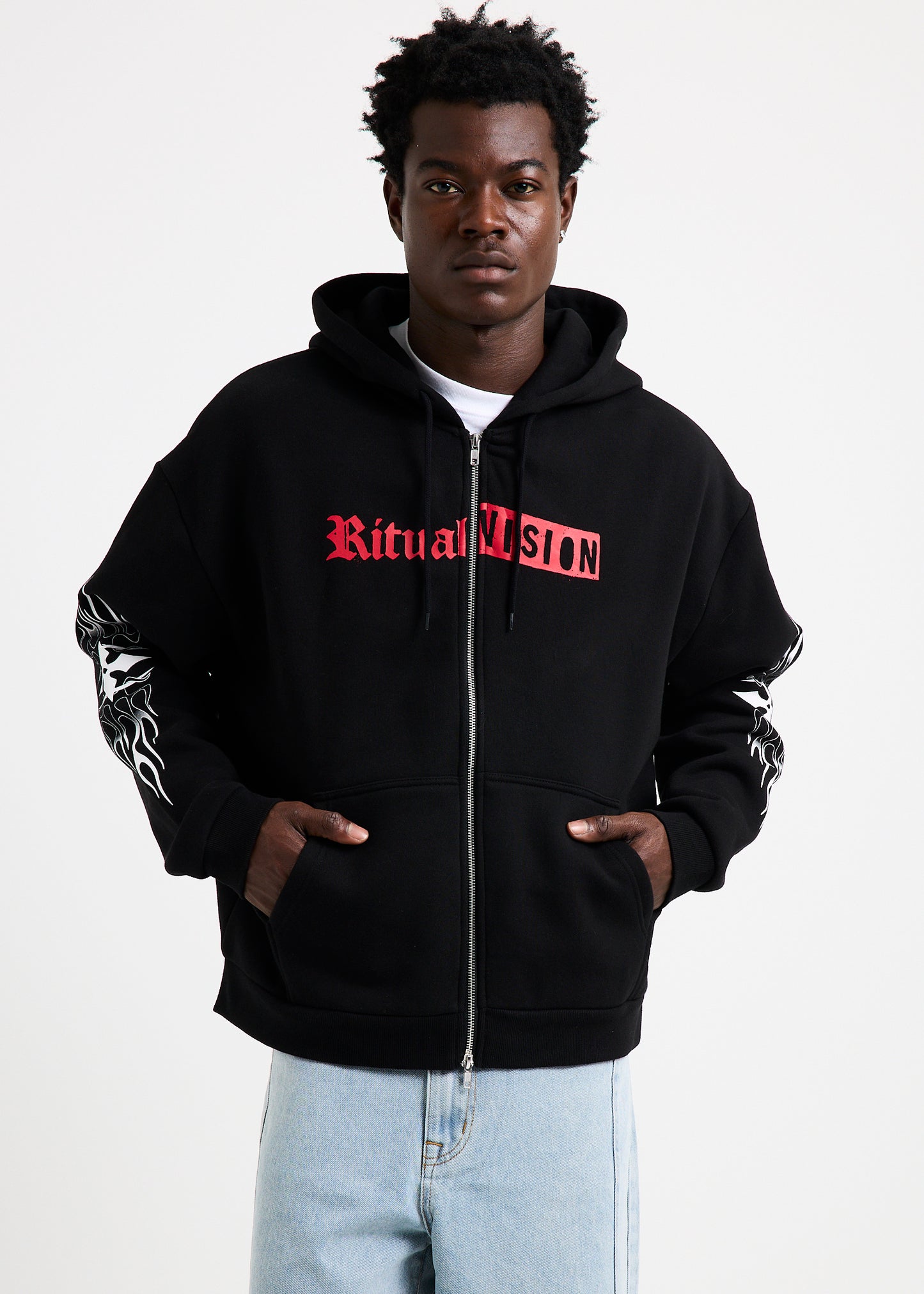 Flame Zip Thru Hoodie