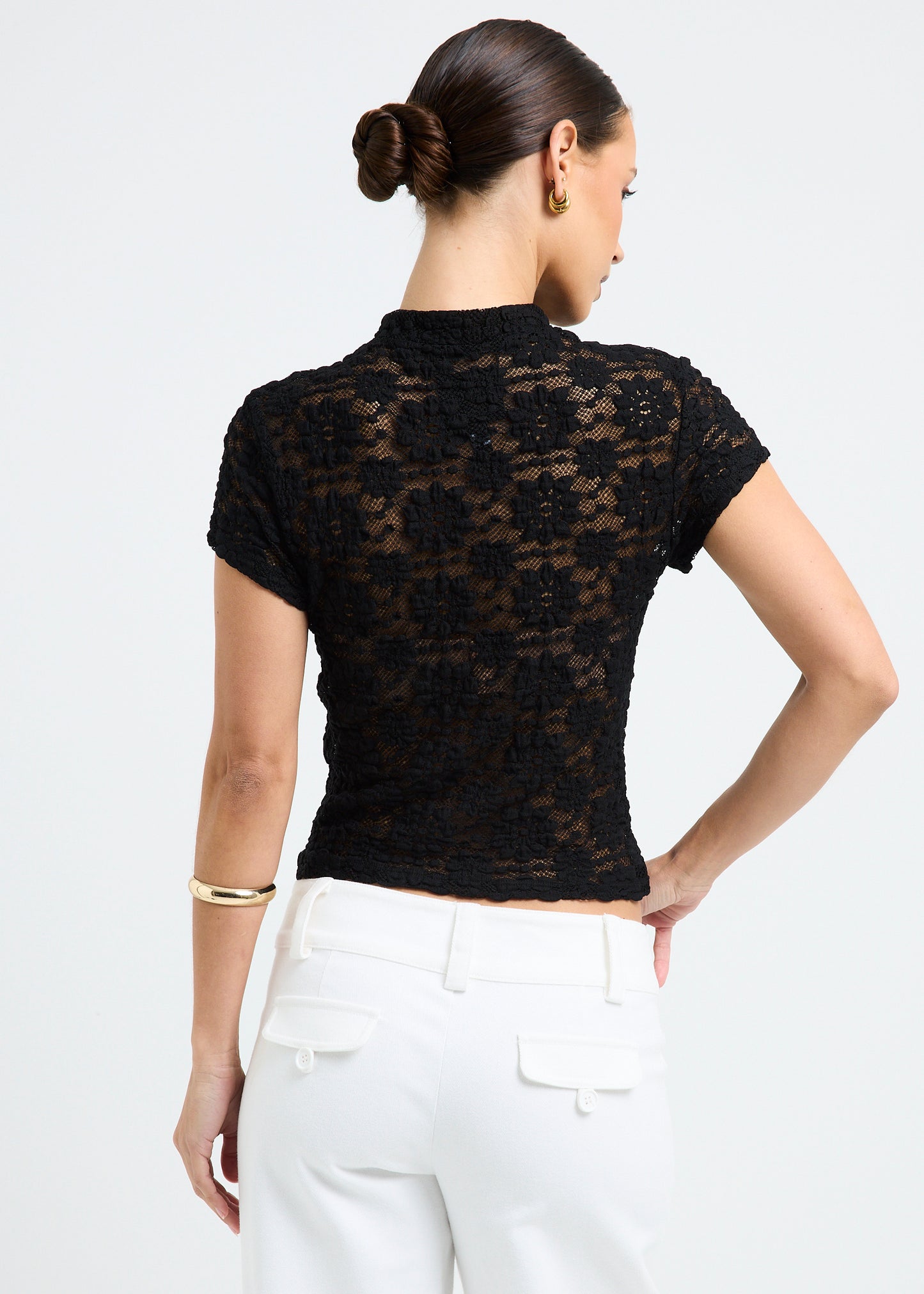 Janice Keyhole Lace Top