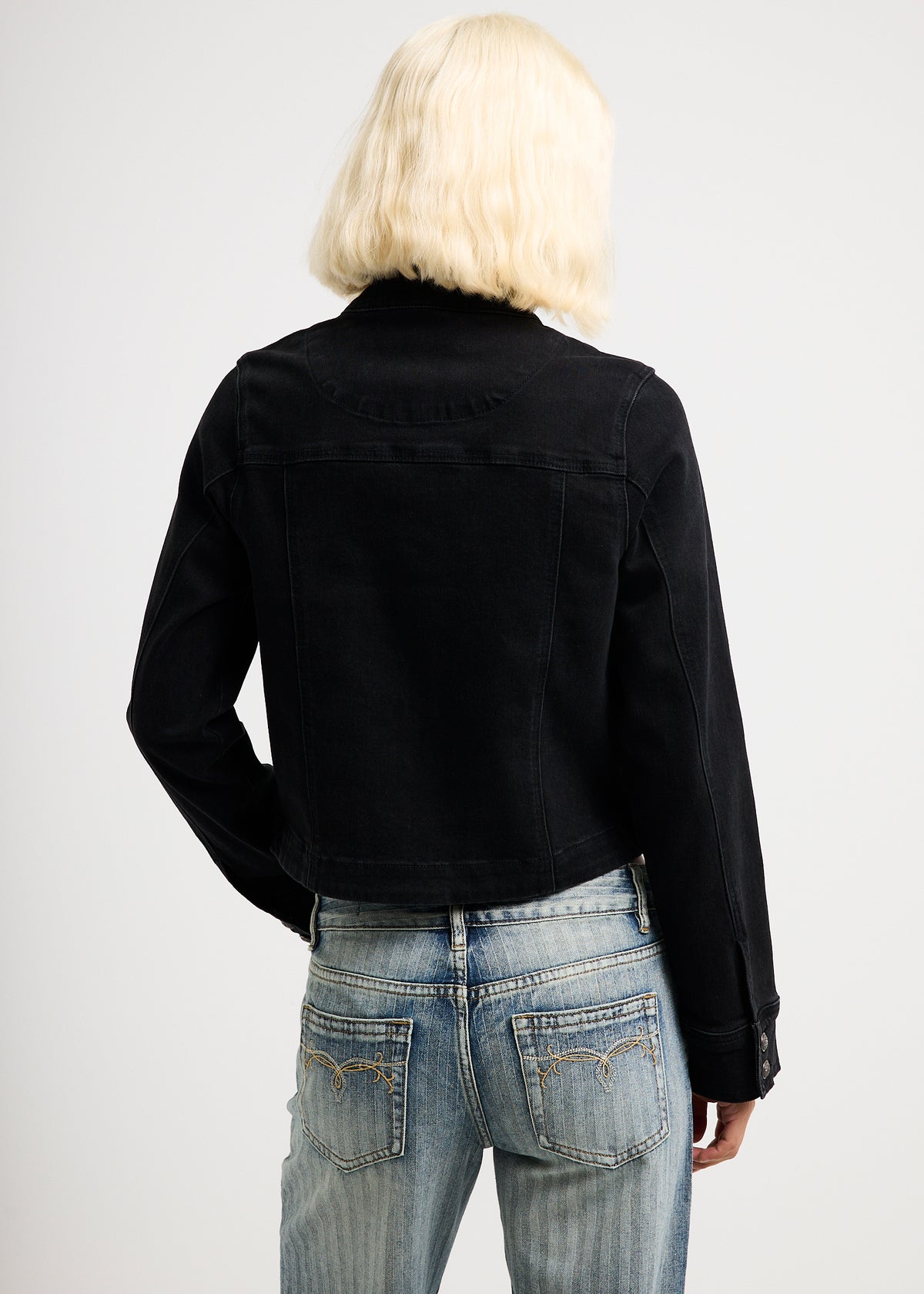 Sansa Napoleon Denim Jacket WASHED BLACK