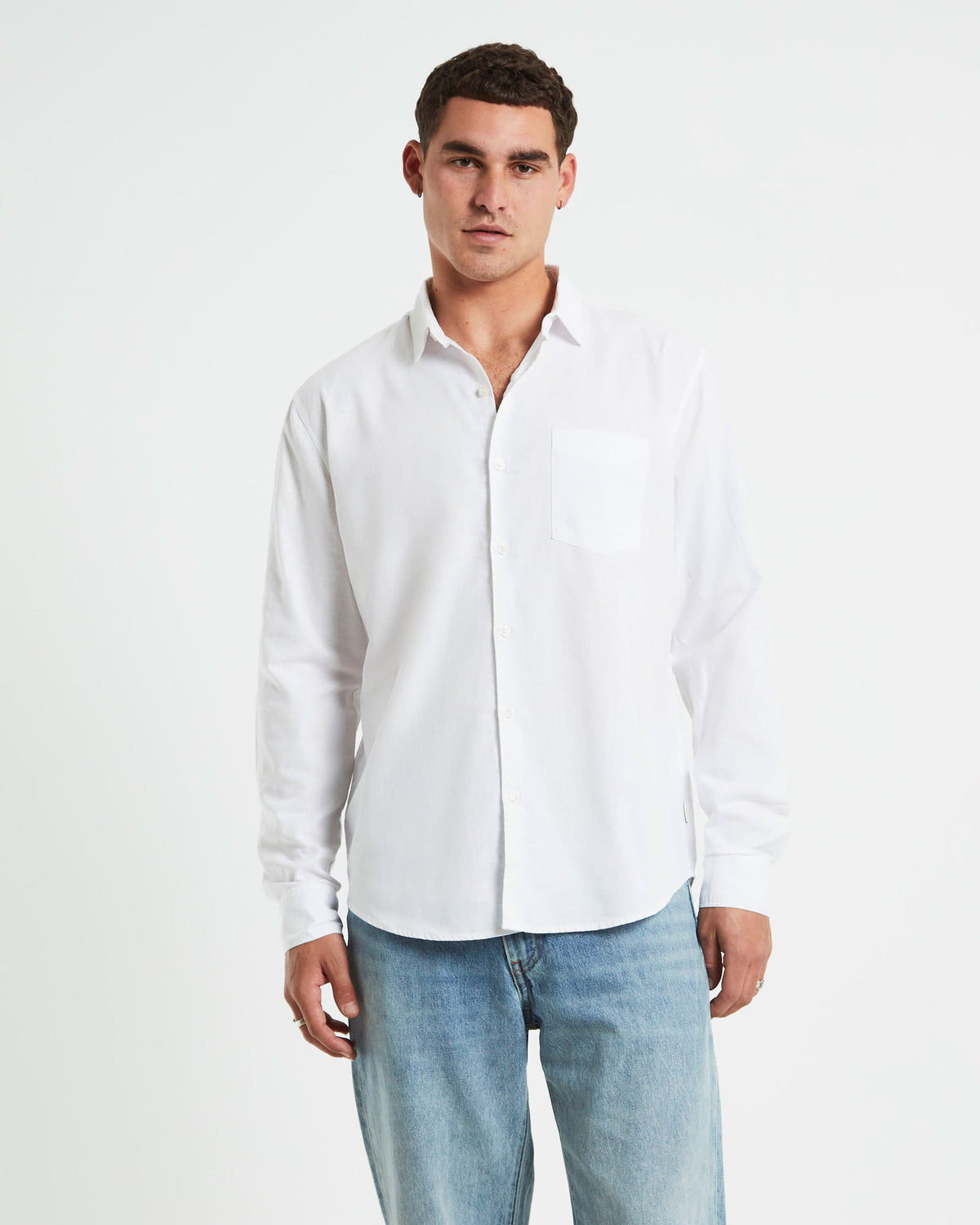 Grover Long Sleeve Len Shirt WHITE