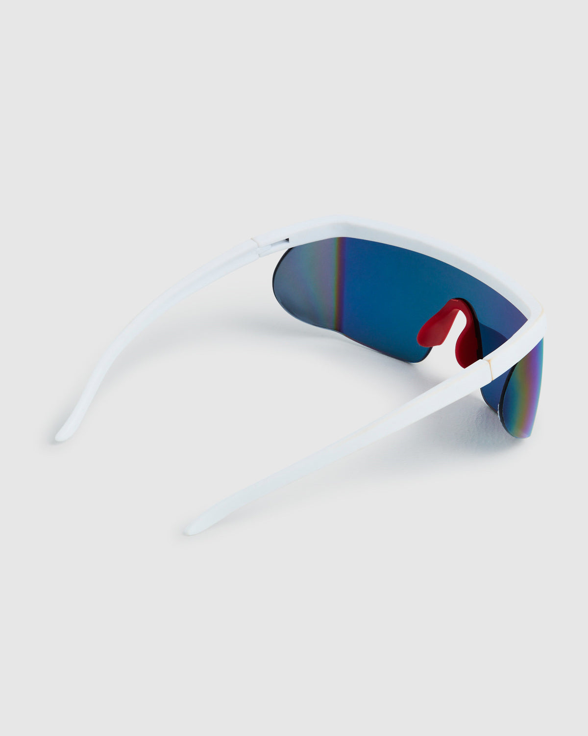Denver Reflector Shield Sunglasses White WHITE