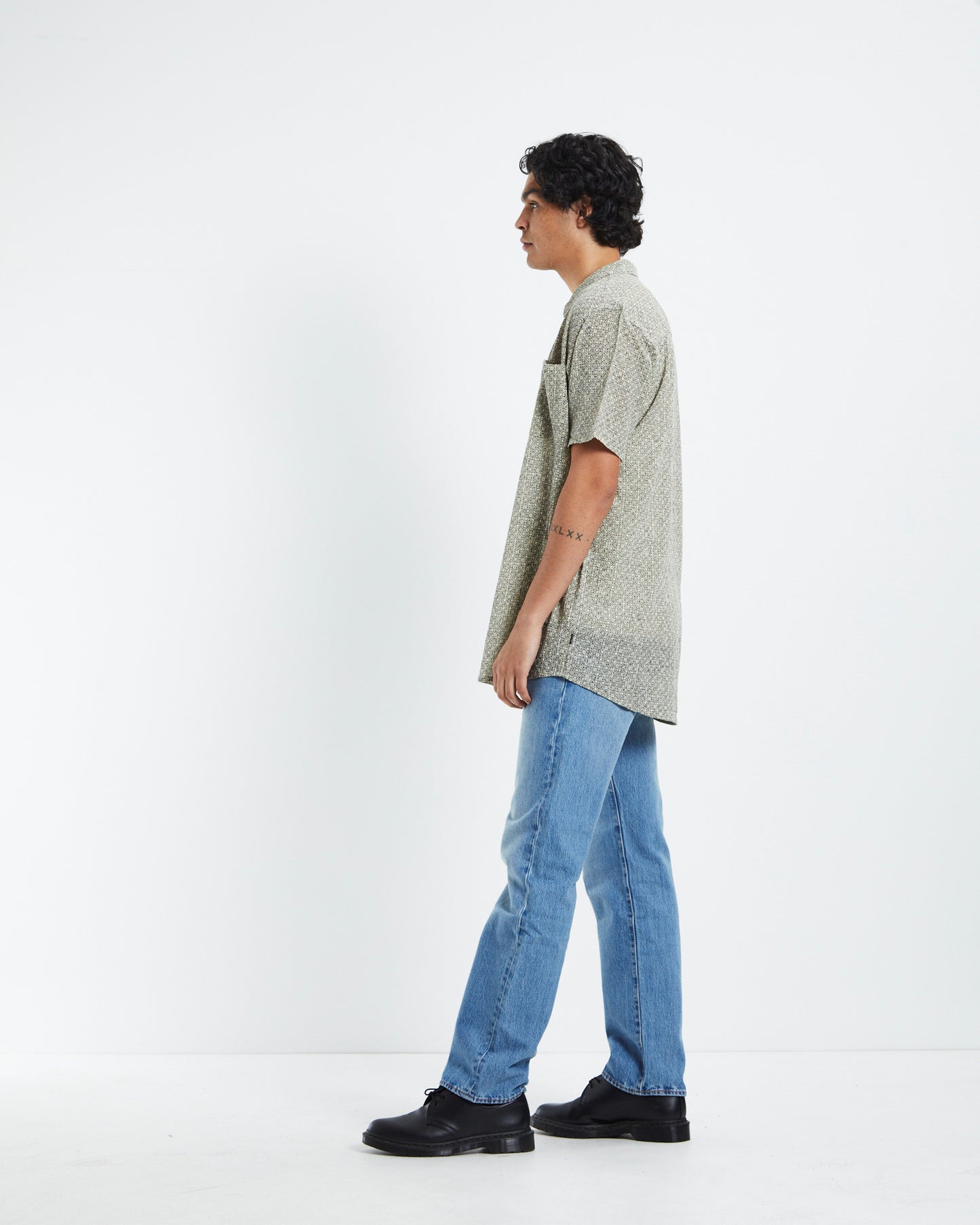 Bon Tiki Short Sleeve Shirt Bone