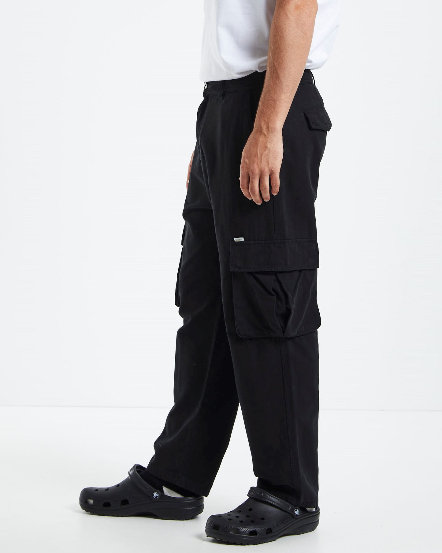 Green Onions Cargo Pants Washed Black