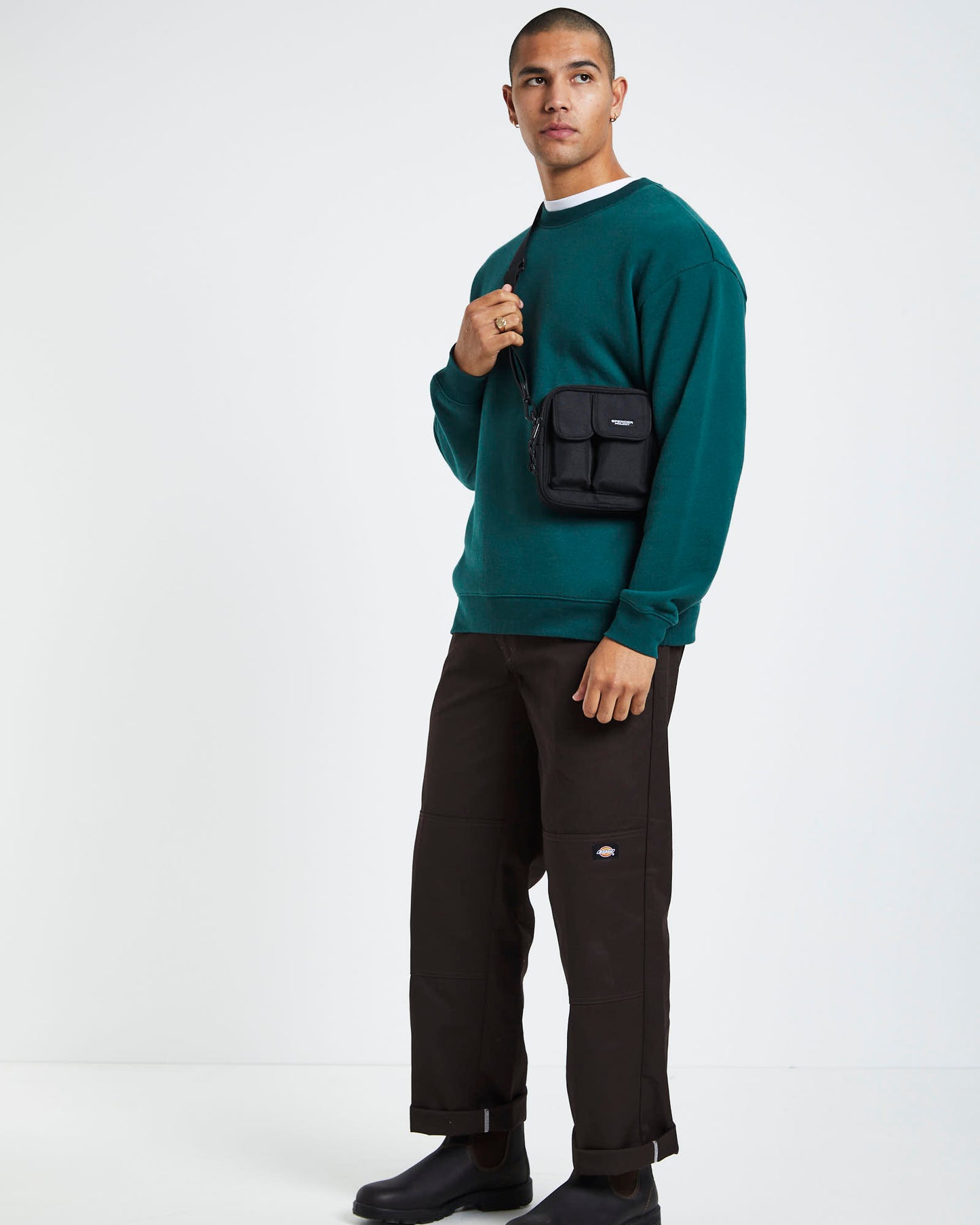 Crew Jumper Bottle Green