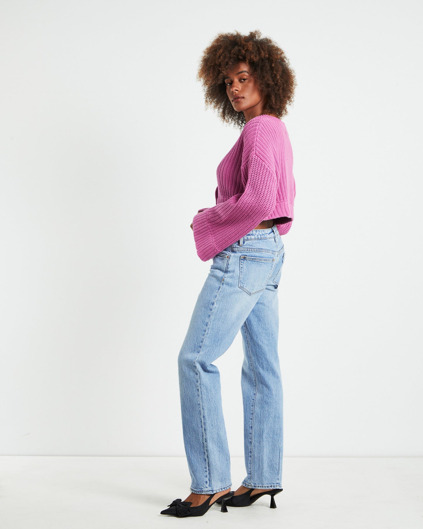 Cooper Crop Cardigan Shell Pink