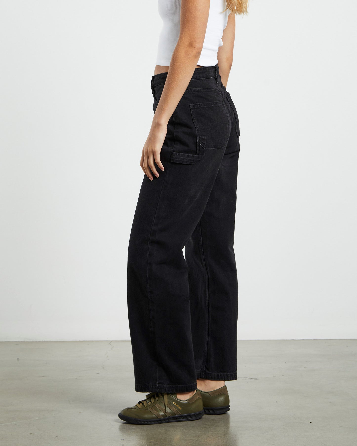 90s Mid Baggy Jeans Record Black
