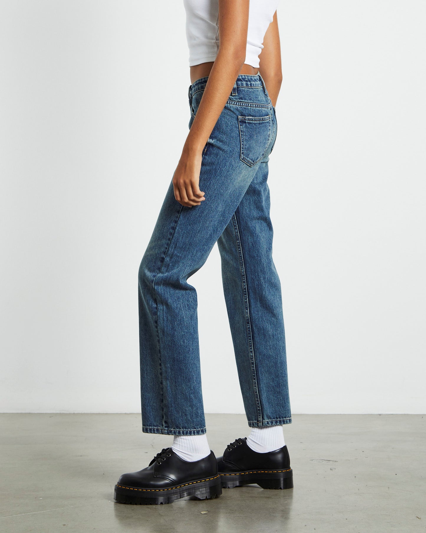 Marley Low Rise Straight Leg Jeans Vintage Tint Blue