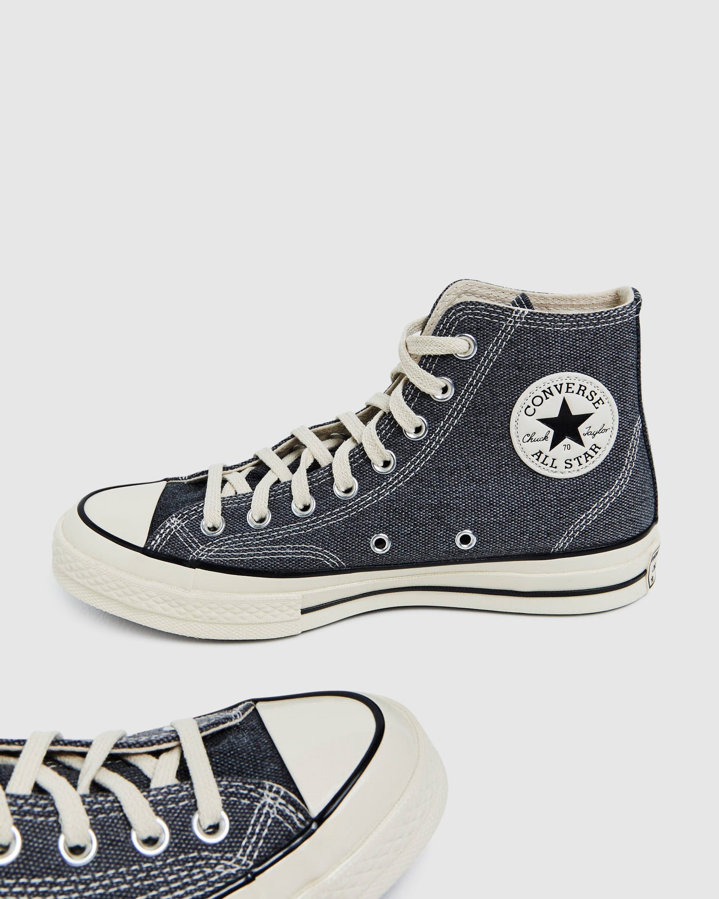 Chuck 70 Triple Stitch High Canvas Sneakers Charcoal