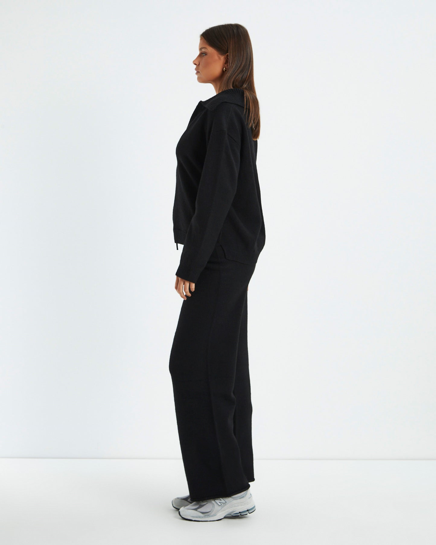 Avari Knit Lounge Polo Black
