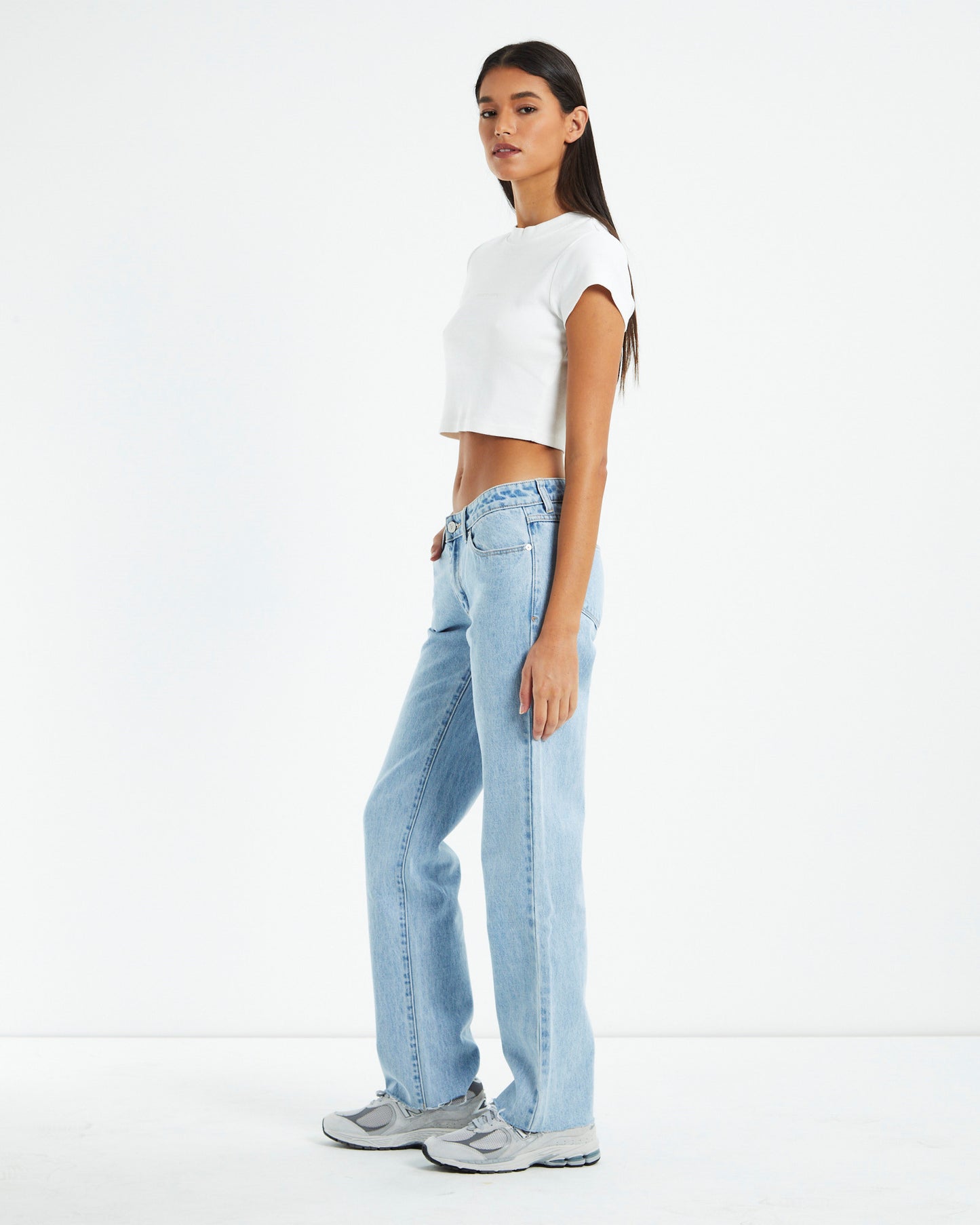 A 90s Crop Tee White Sand