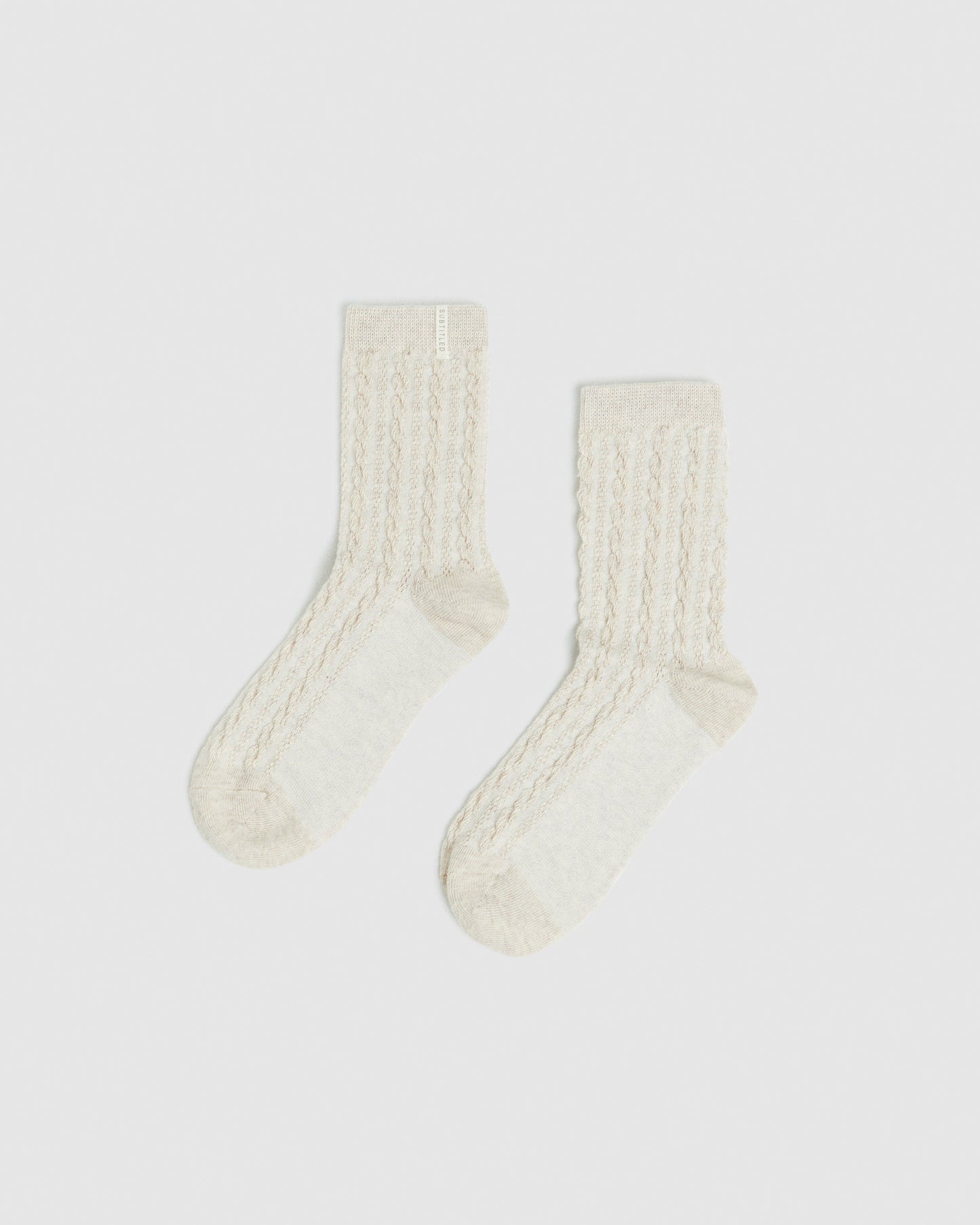 Luca Cable Knit Socks 3 Pack Melange Multi