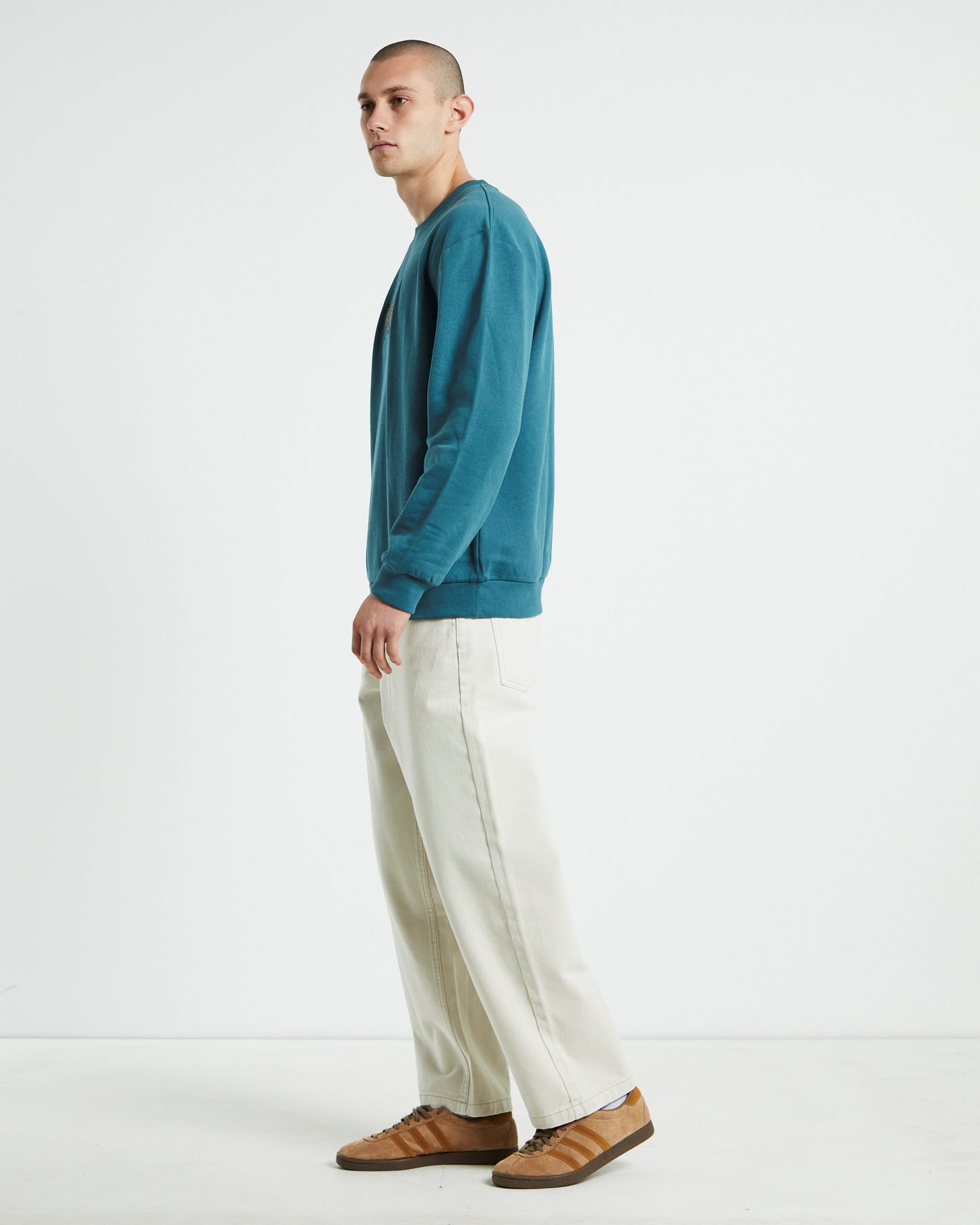 Tripped Baggy Crew Vintage Teal
