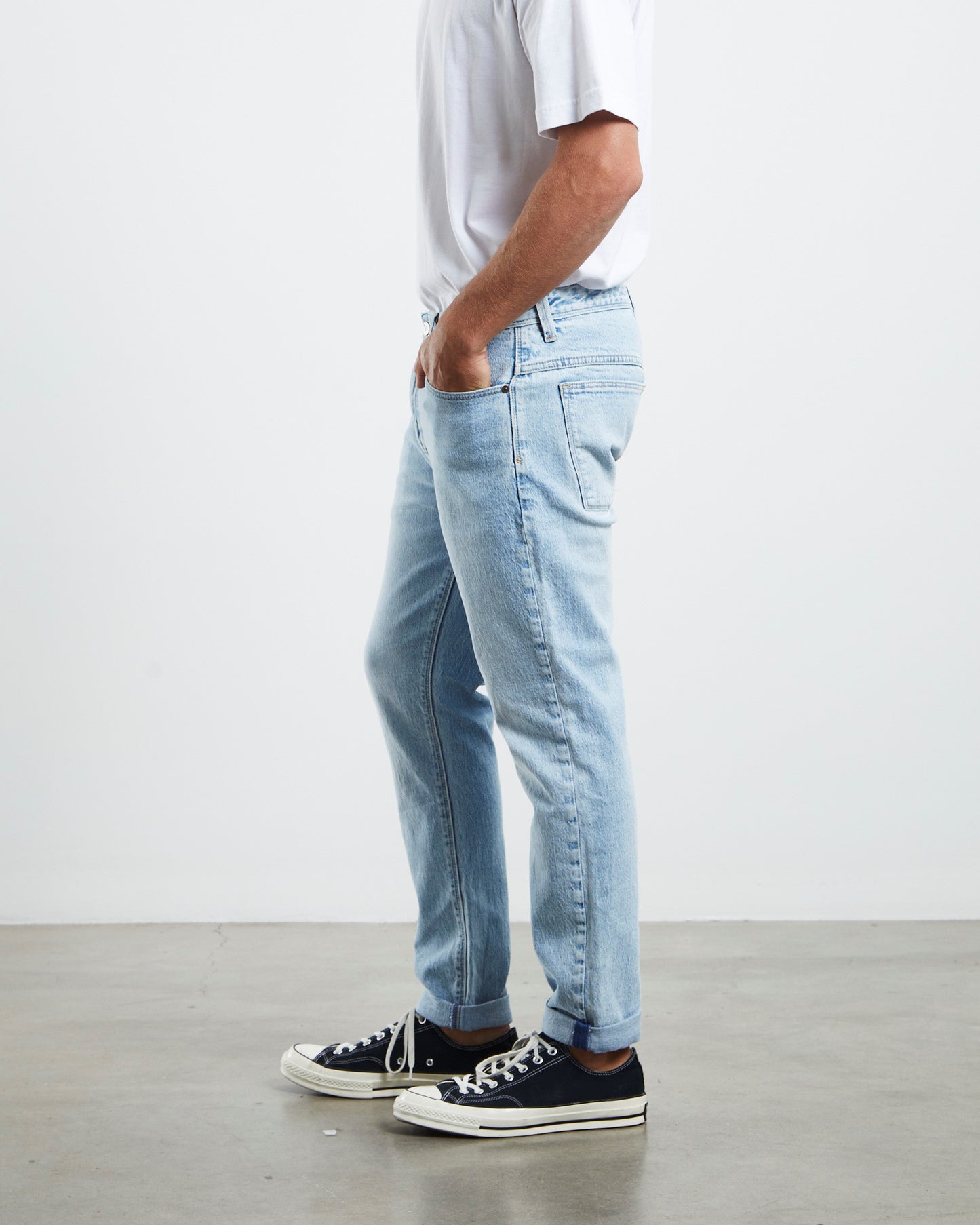 A Dropped Slim Denim Jeans Hustler